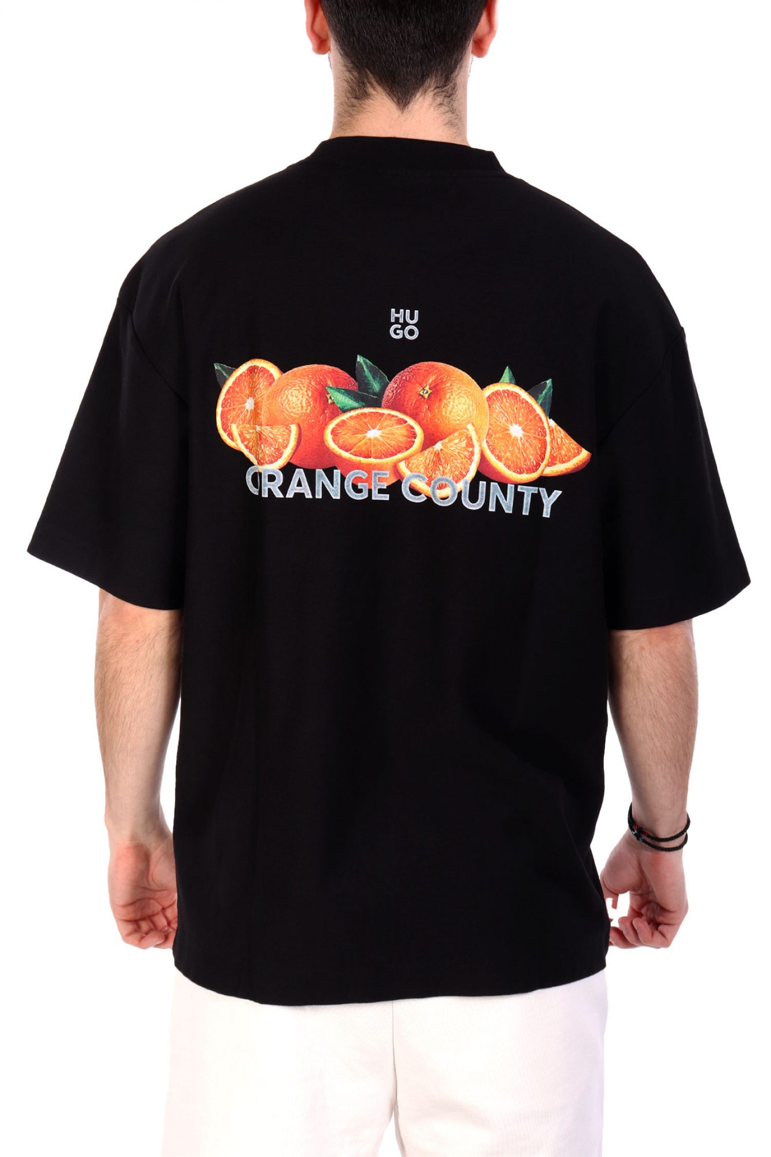 HUGO T-SHIRT DARTIEE LOGO ΜΑΥΡΟ