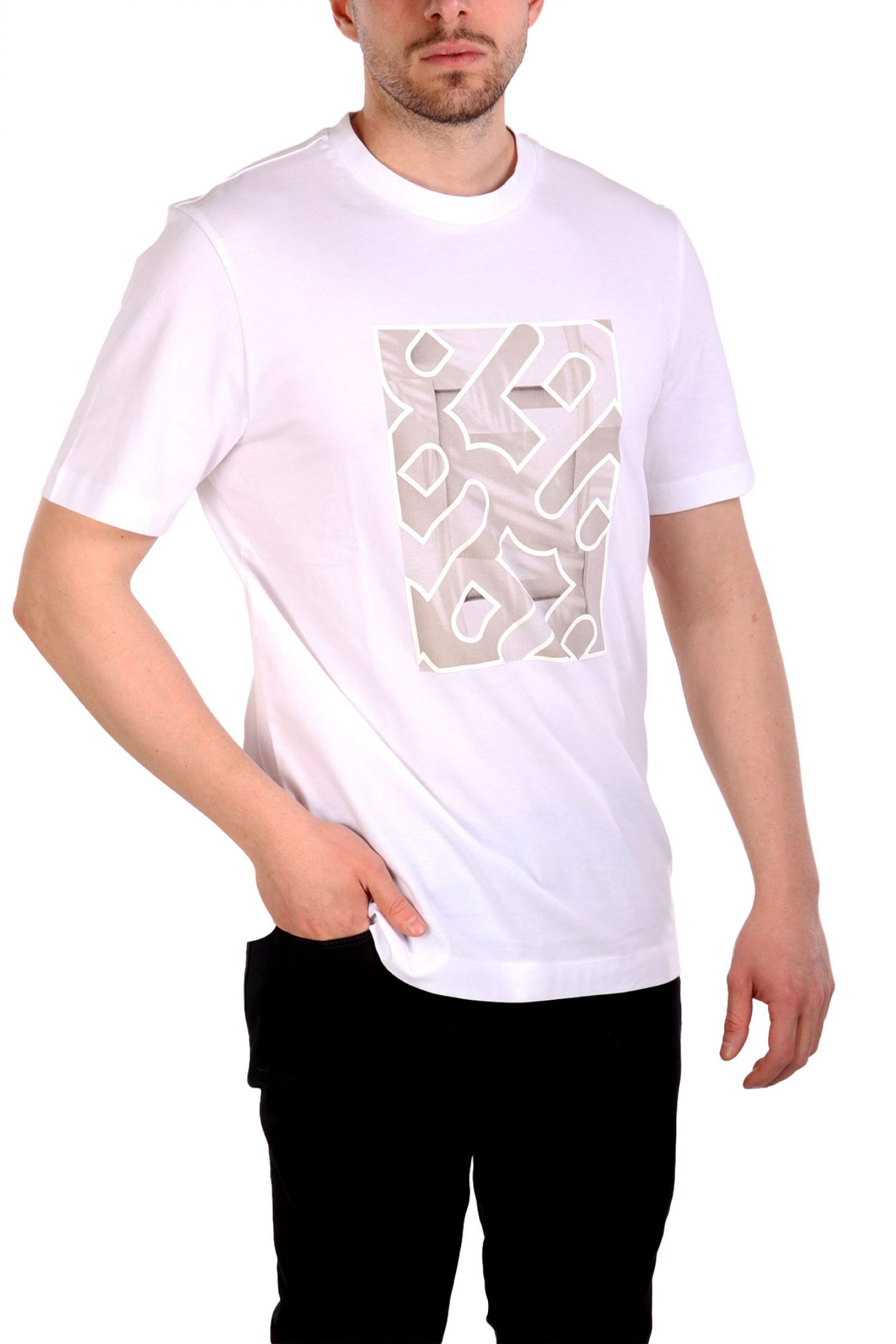 BOSS T-SHIRT H-TAUT 81 ΛΕΥΚΟ