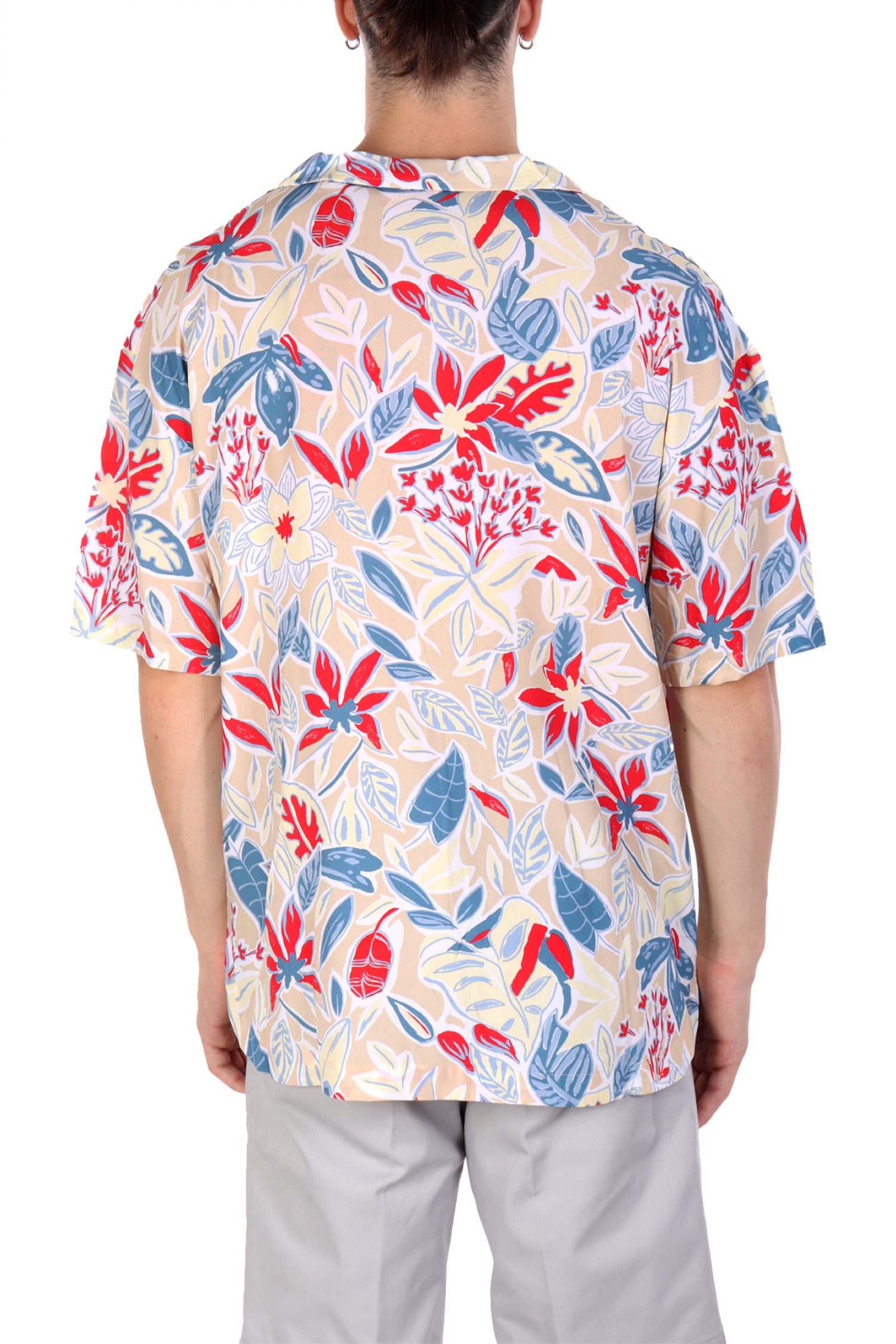 HUGO ΠΟΥΚΑΜΙΣΟ ΚΟΝΤΟΜΑΝΙΚΟ BEACH SHIRT RELAXED LOGO ΠΟΛΥΧΡΩΜΟ φωτογραφία