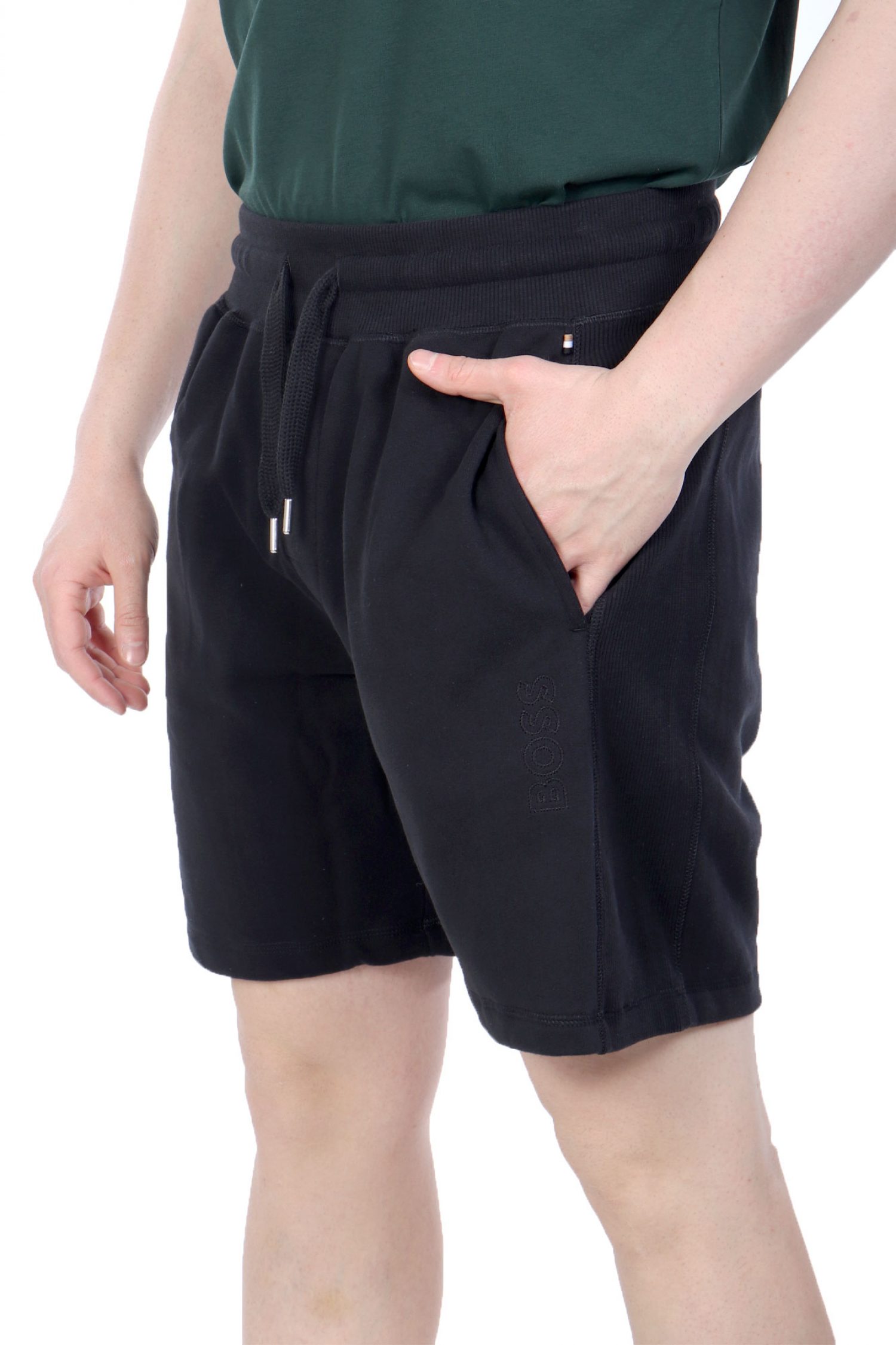 BOSS HOMEWEAR ΒΕΡΜΟΥΔΑ ΦΟΥΤΕΡ DAVID SHORTS ΜΑΥΡΟ