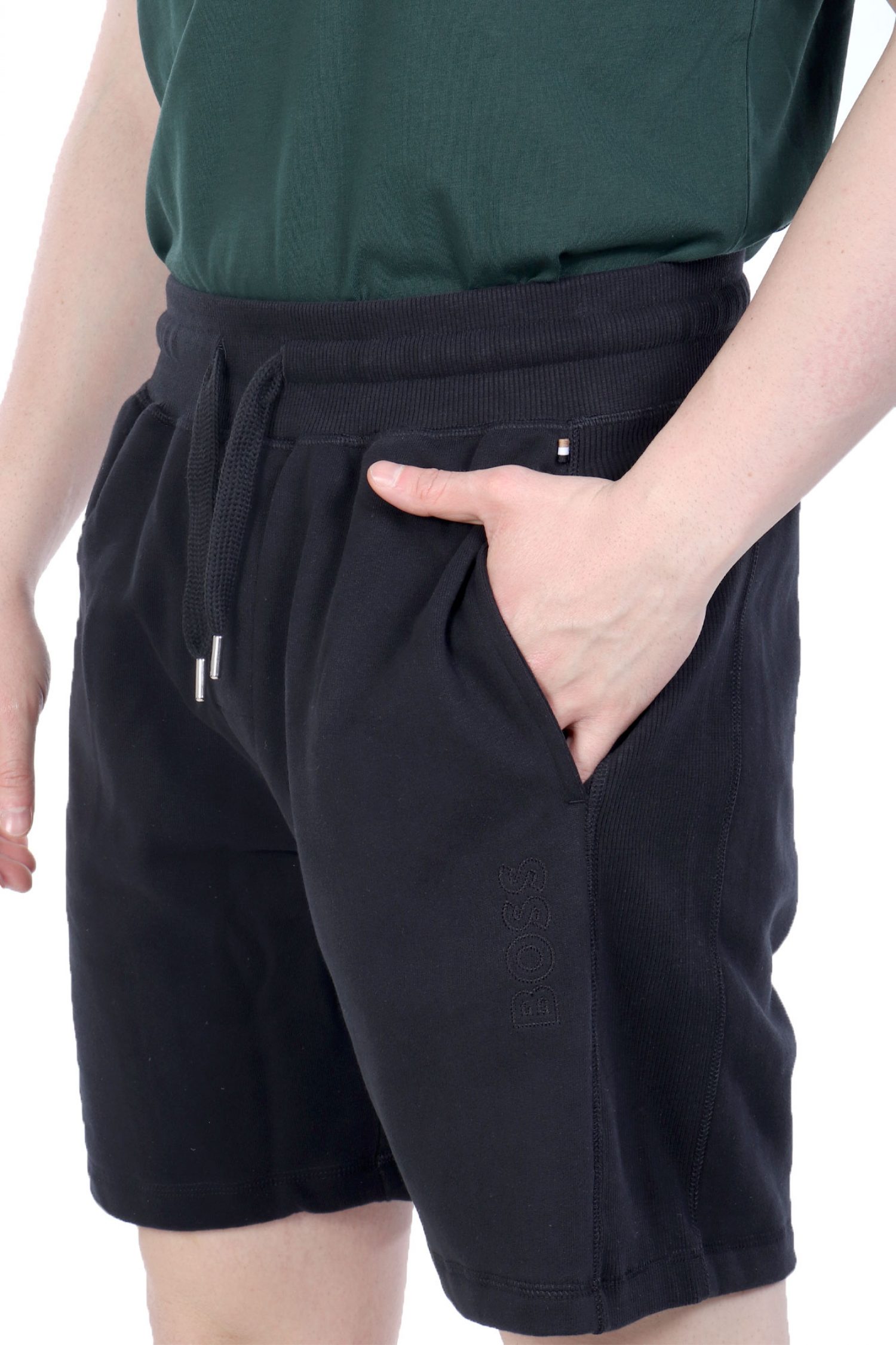 BOSS HOMEWEAR ΒΕΡΜΟΥΔΑ ΦΟΥΤΕΡ DAVID SHORTS ΜΑΥΡΟ