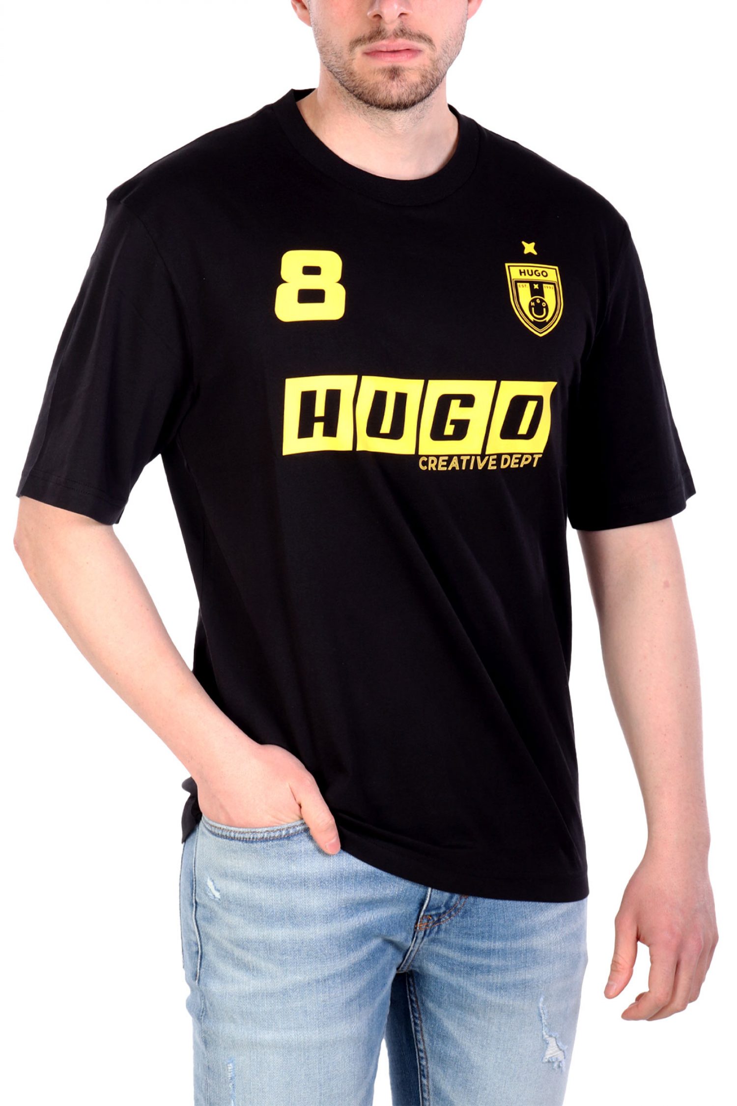 HUGO BLUE T-SHIRT NEBULOP ΜΑΥΡΟ φωτογραφία