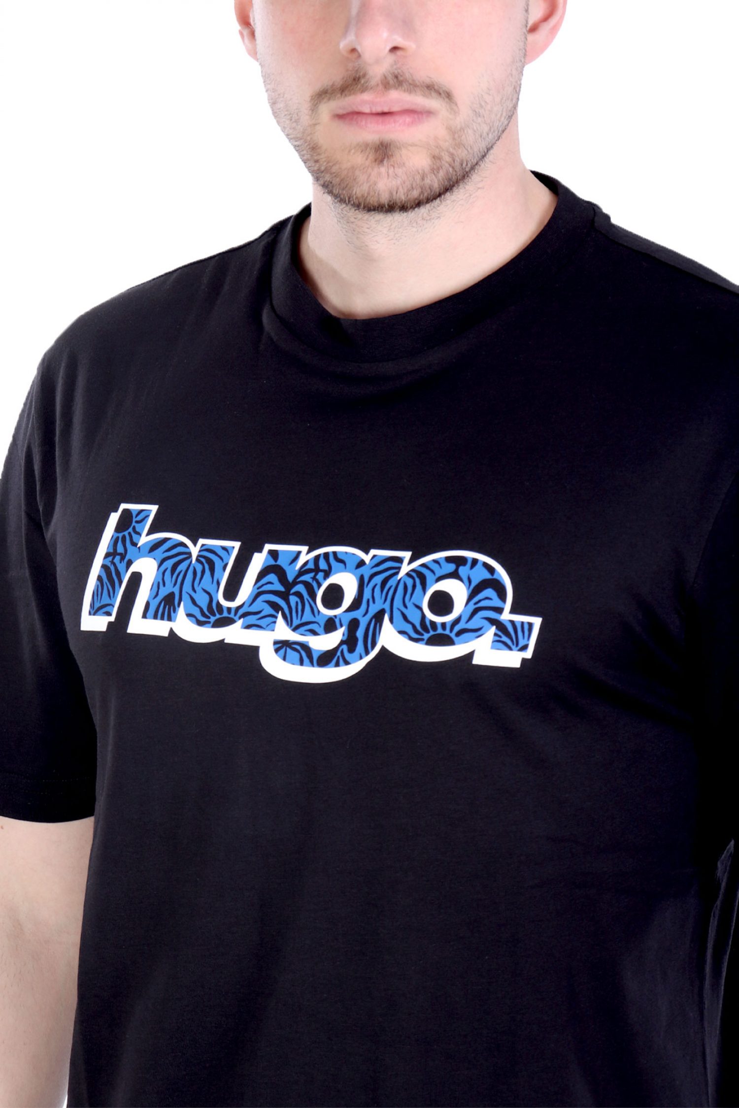 HUGO BLUE T-SHIRT NUGIBOI ΜΑΥΡΟ φωτογραφία
