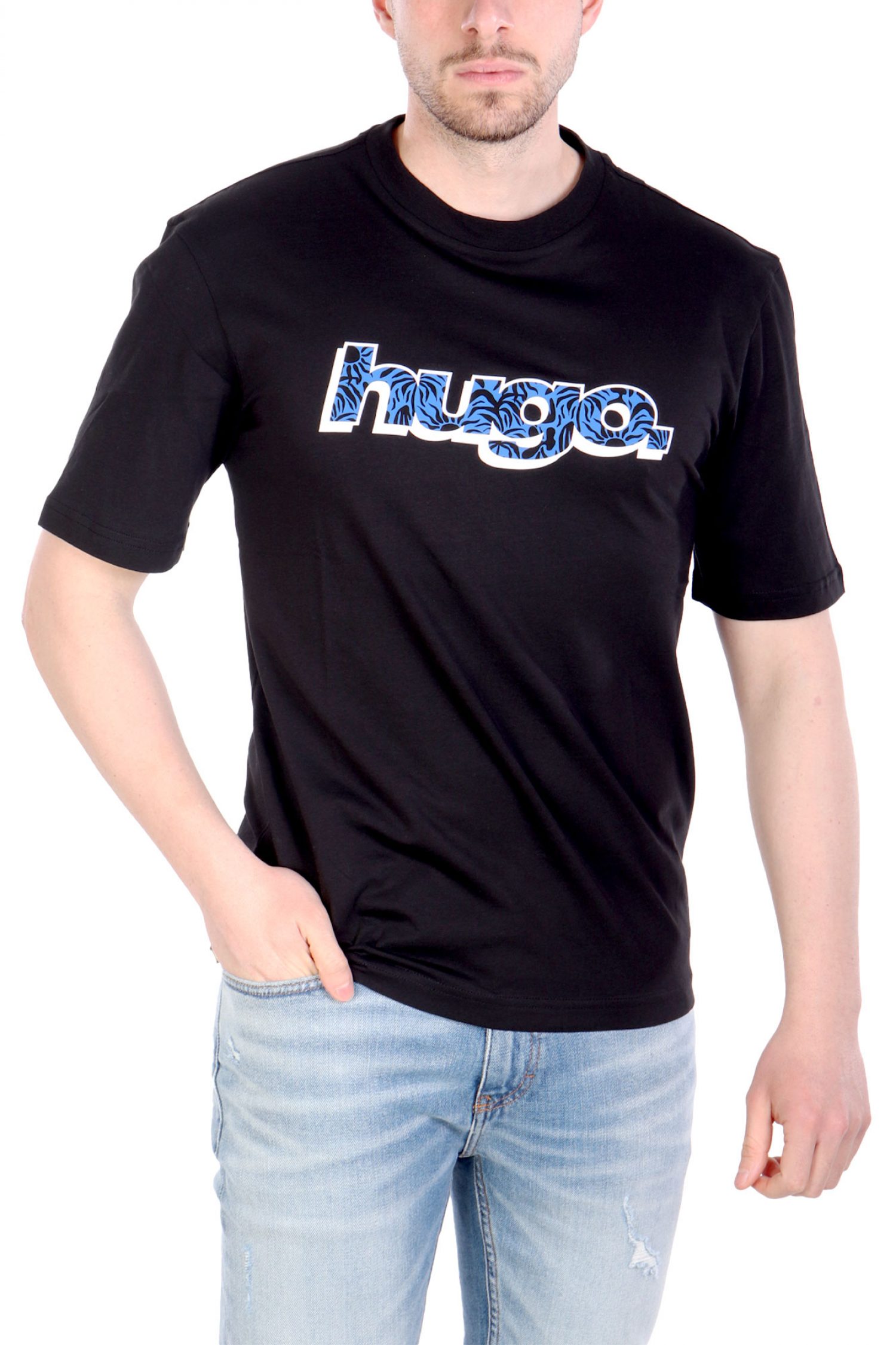 HUGO BLUE T-SHIRT NUGIBOI ΜΑΥΡΟ φωτογραφία