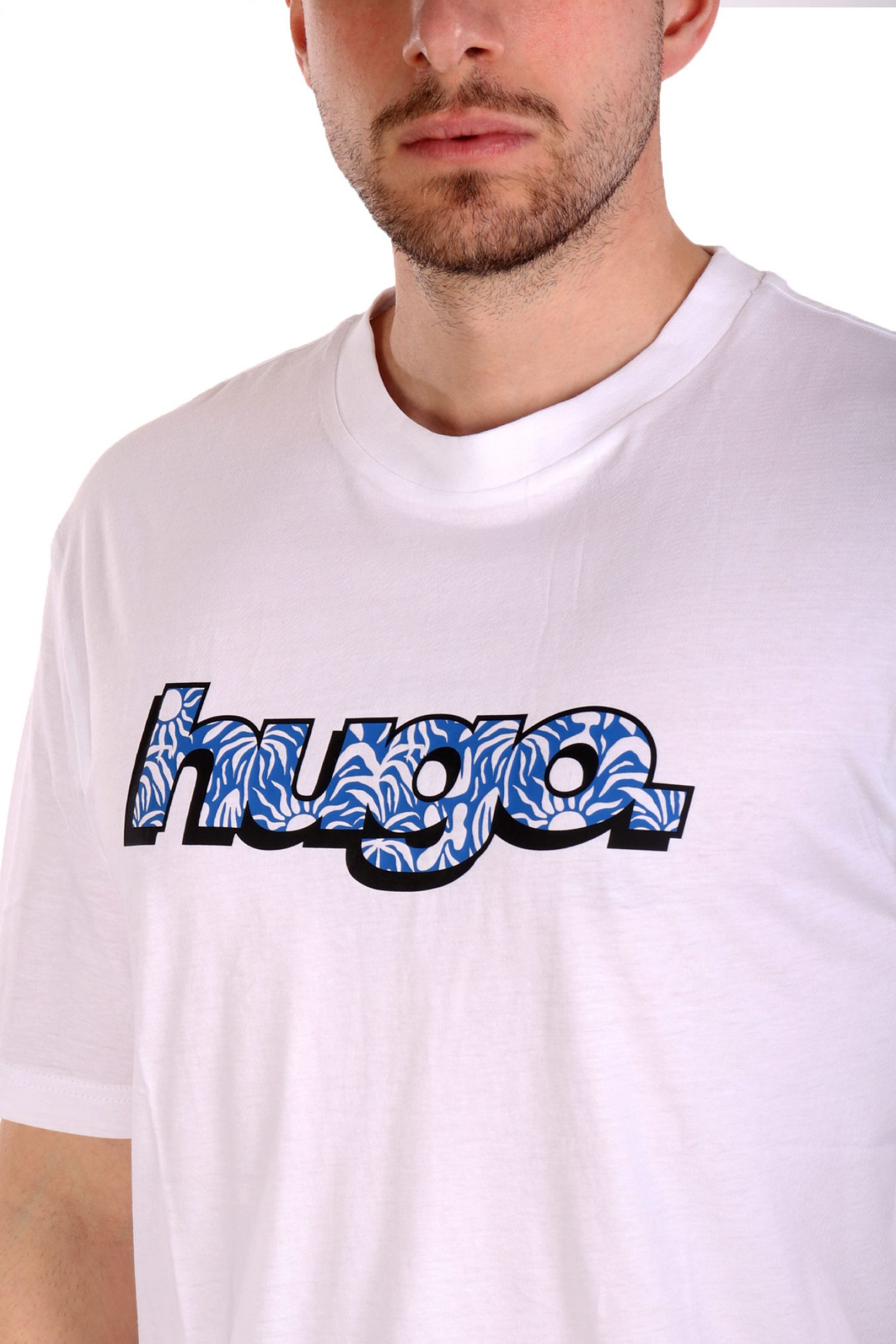 HUGO BLUE T-SHIRT NUGIBOI ΛΕΥΚΟ φωτογραφία
