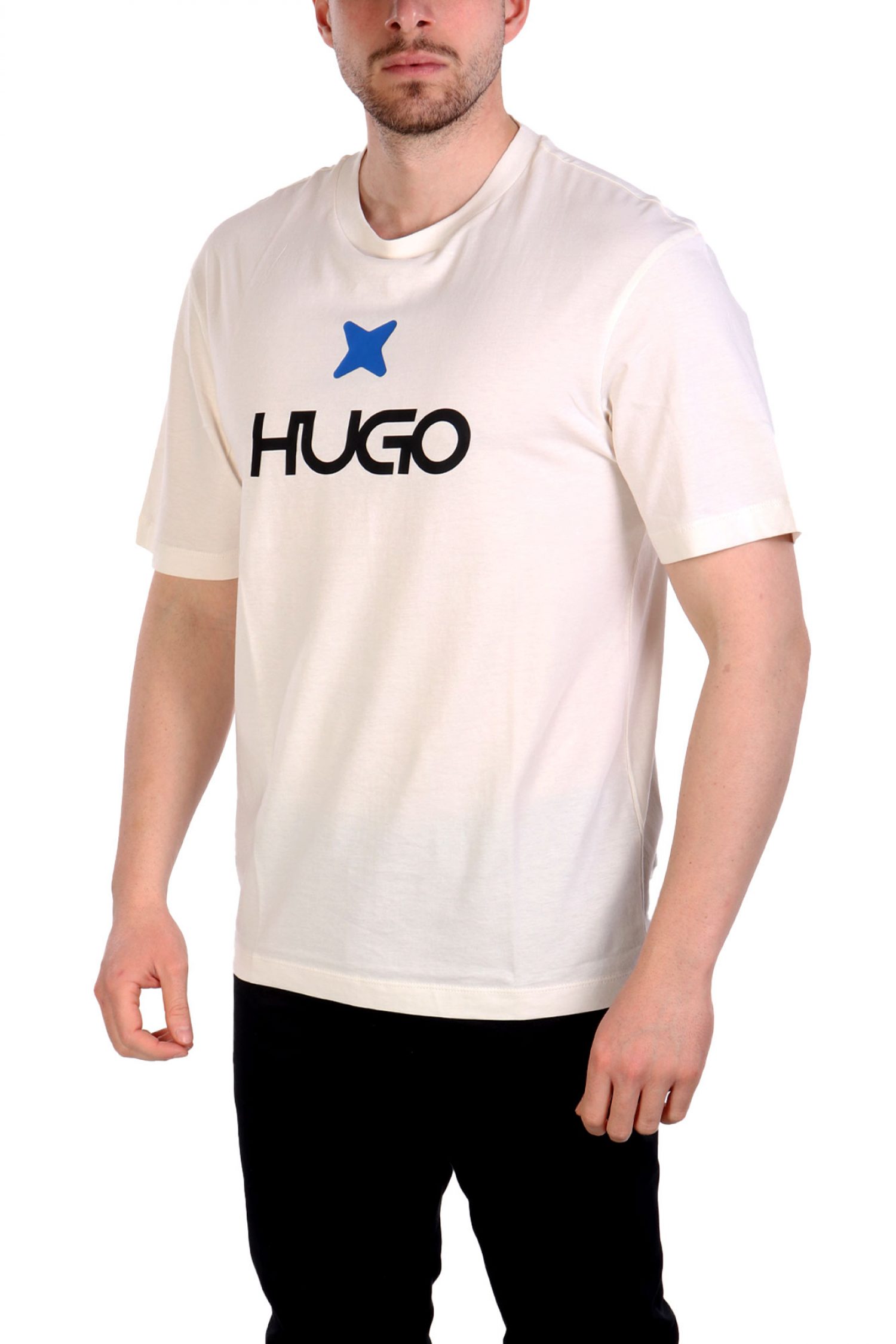 HUGO BLUE T-SHIRT NEWROMI ΥΠΟΛΕΥΚΟ φωτογραφία