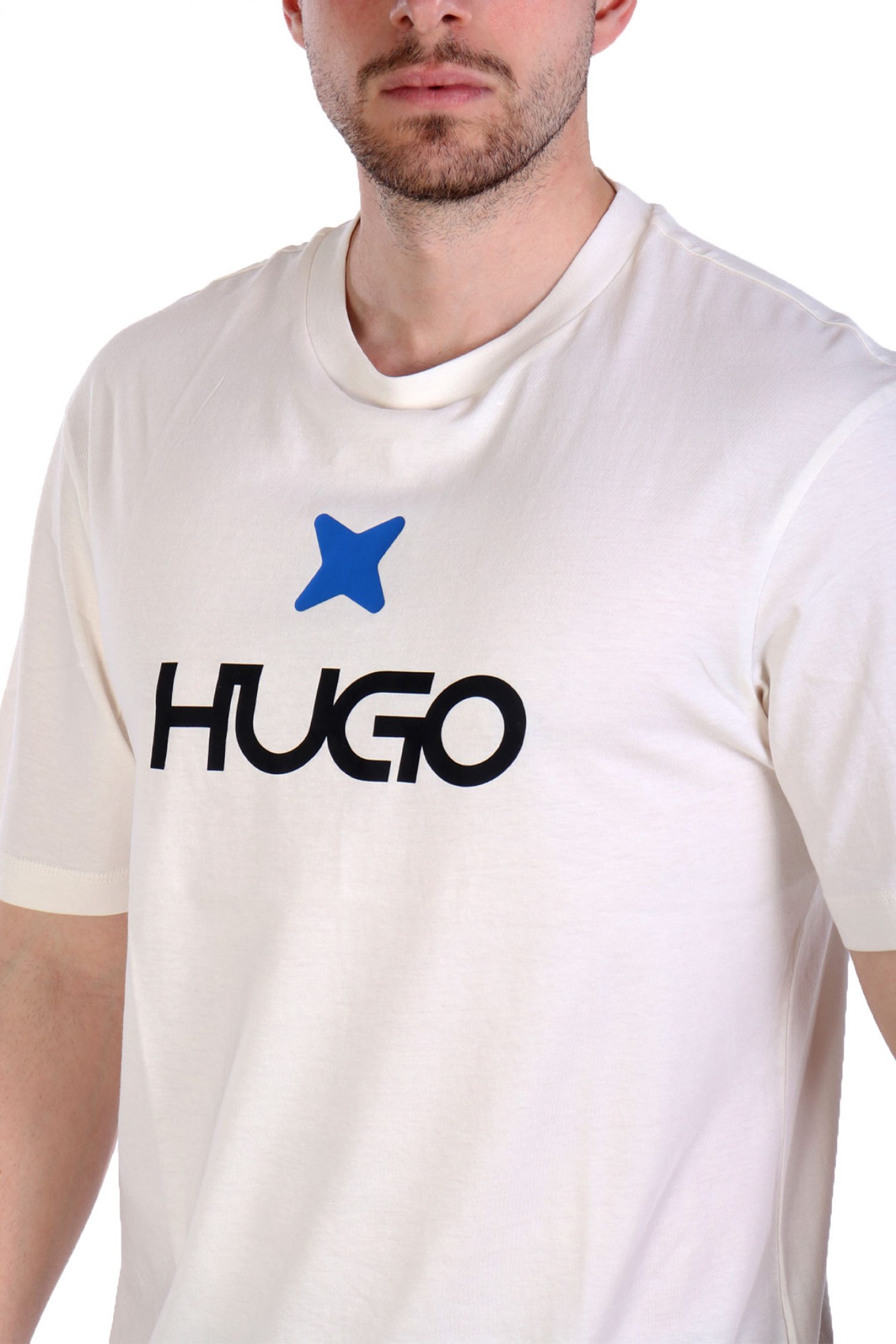 HUGO BLUE T-SHIRT NEWROMI ΥΠΟΛΕΥΚΟ φωτογραφία