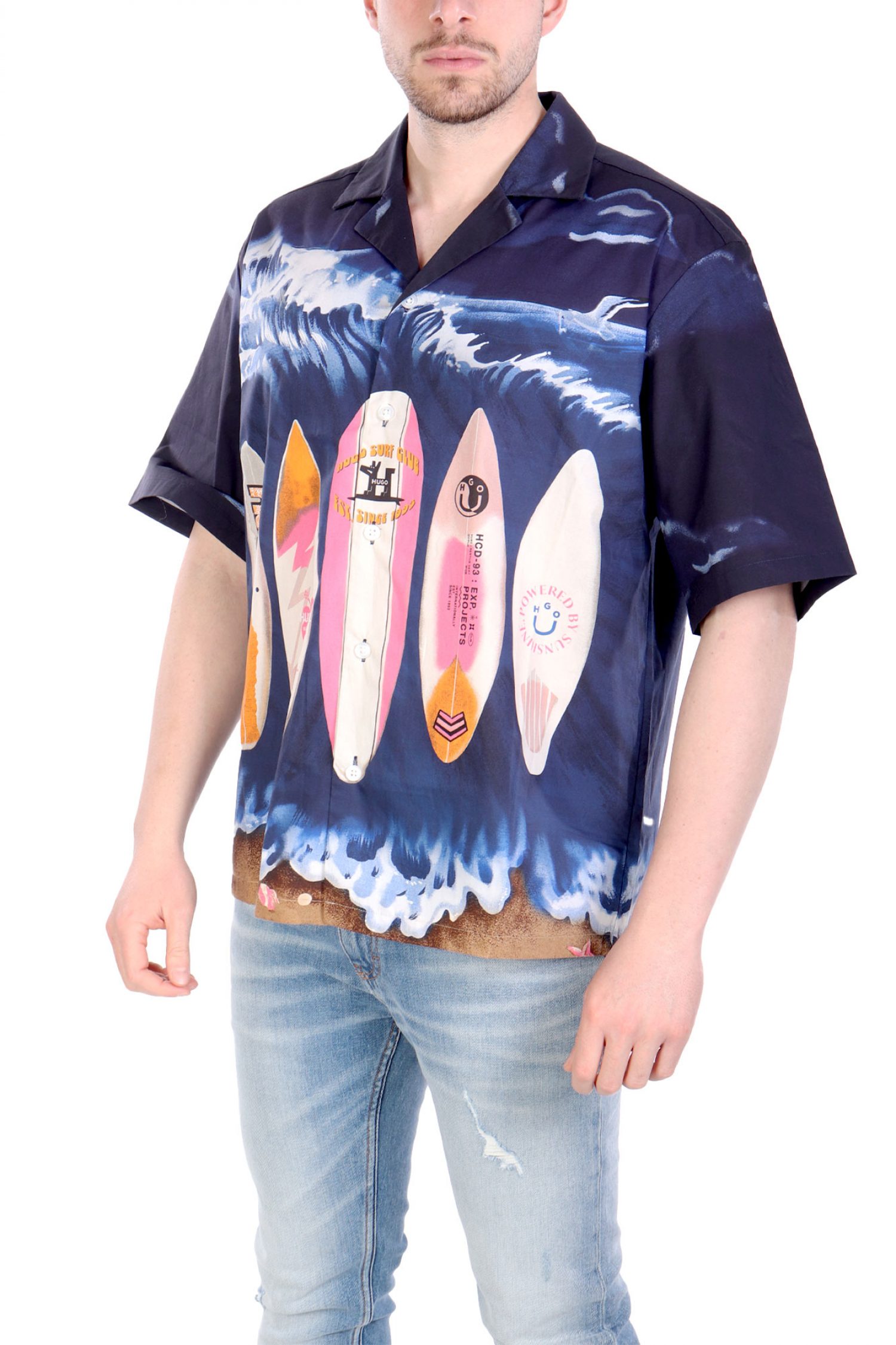 HUGO BLUE ΠΟΥΚΑΜΙΣΟ ELIGINO ΜΠΛΕ φωτογραφία