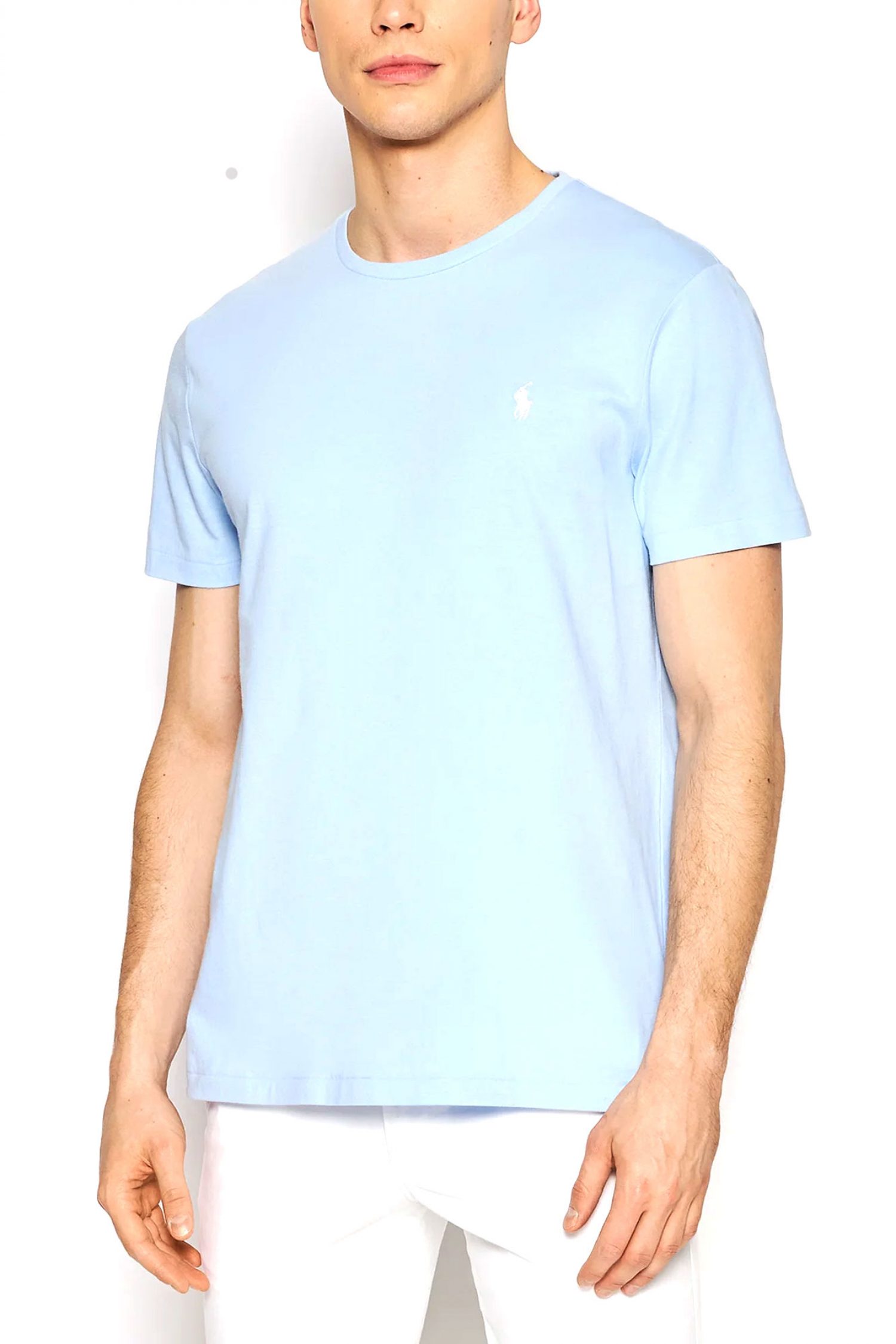 RALPH LAUREN T-SHIRT CUSTOM SLIM FIT LOGO ΣΙΕΛ φωτογραφία