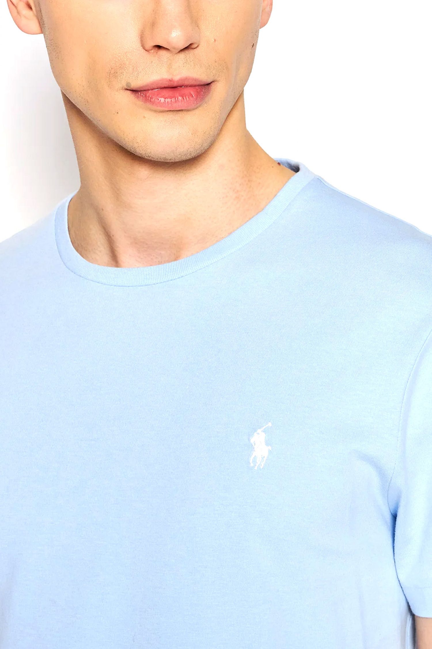 RALPH LAUREN T-SHIRT CUSTOM SLIM FIT LOGO ΣΙΕΛ φωτογραφία