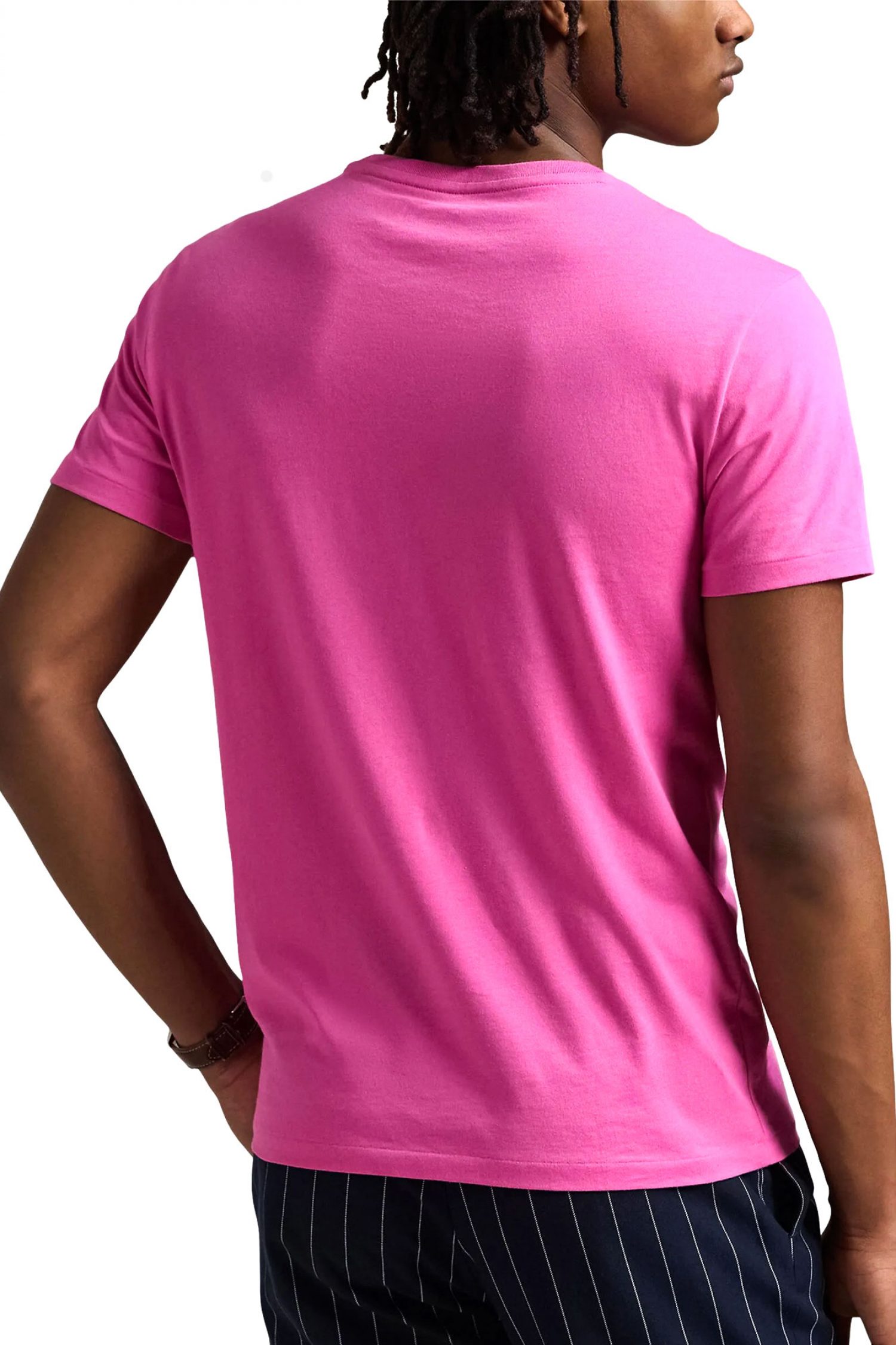 RALPH LAUREN T-SHIRT CUSTOM SLIM FIT LOGO ΦΟΥΞΙΑ φωτογραφία