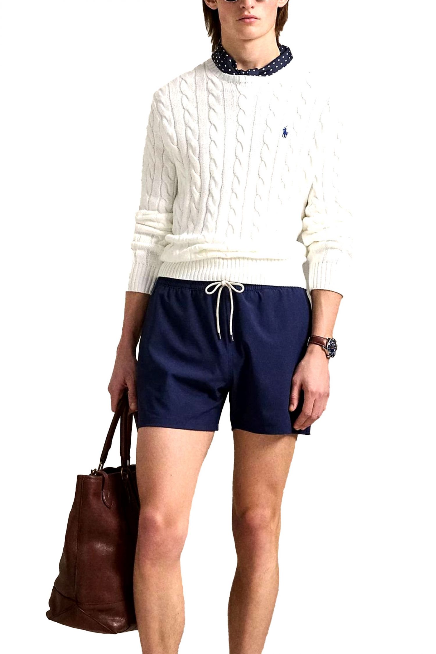 RALPH LAUREN ΜΑΓΙΩ SHORT M CLASSICS TRAVELER LOGO ΜΠΛΕ φωτογραφία