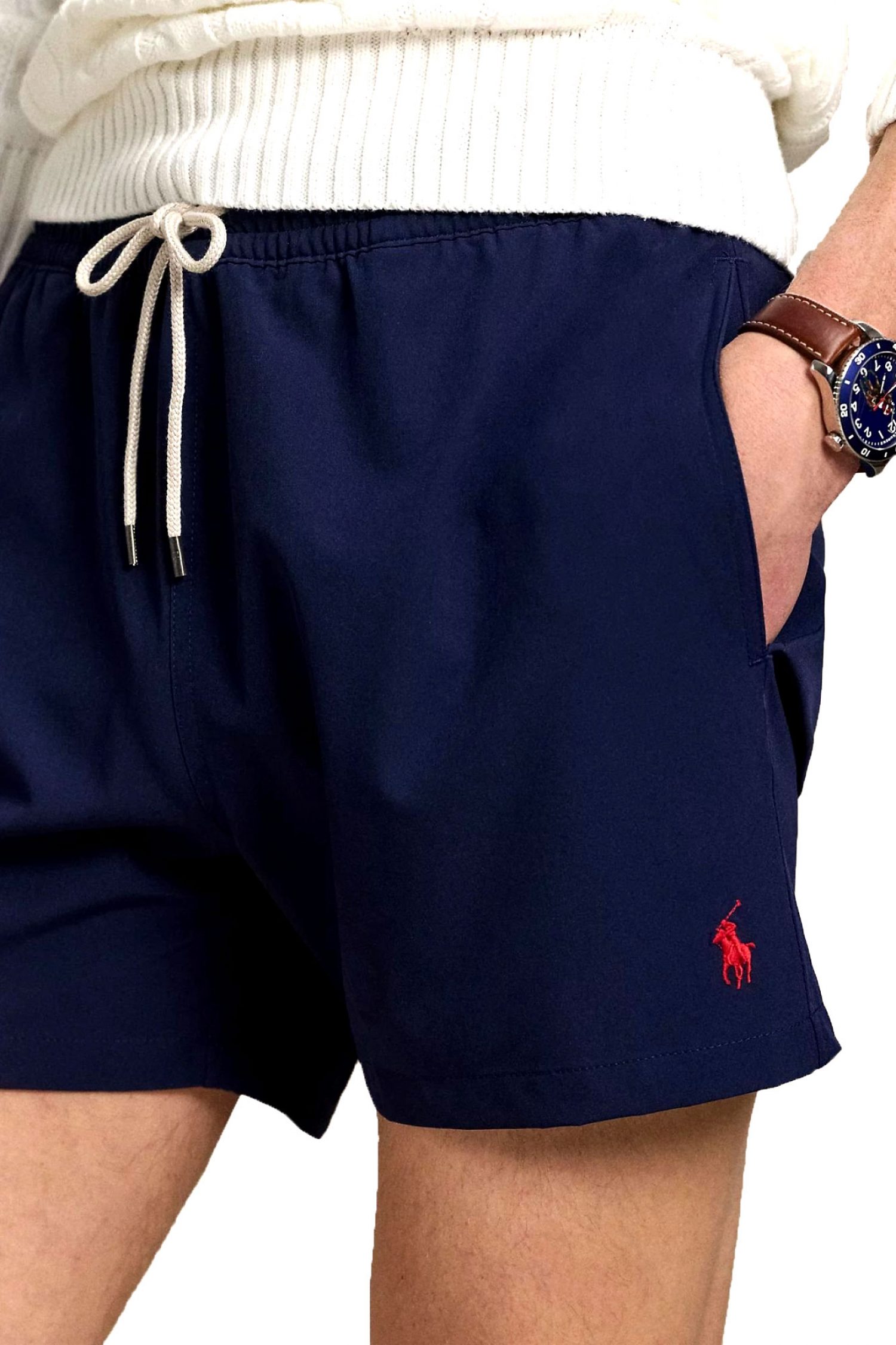 RALPH LAUREN ΜΑΓΙΩ SHORT M CLASSICS TRAVELER LOGO ΜΠΛΕ φωτογραφία