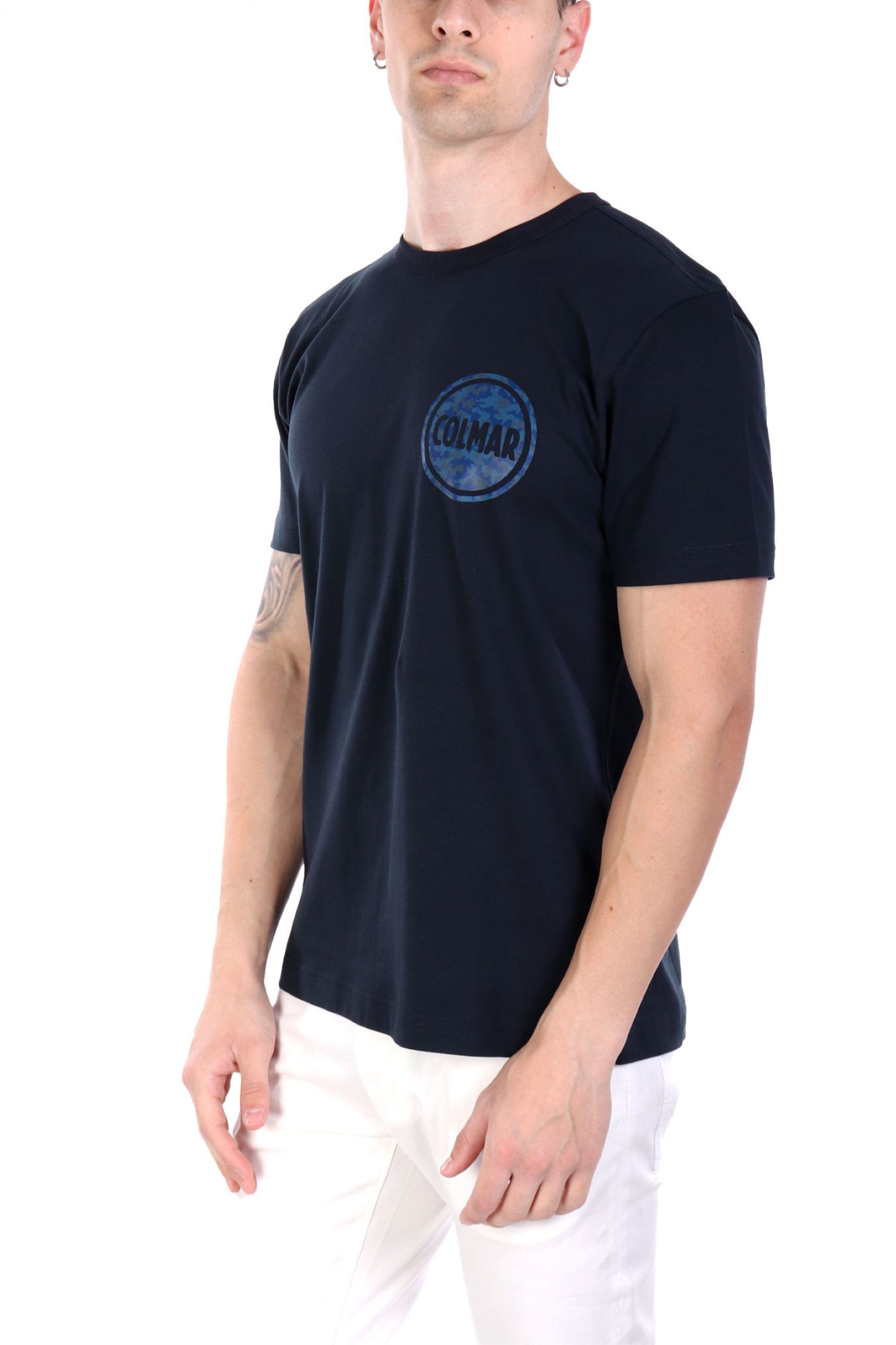 COLMAR T-SHIRT CREW NECK FRIDA LOGO ΜΠΛΕ