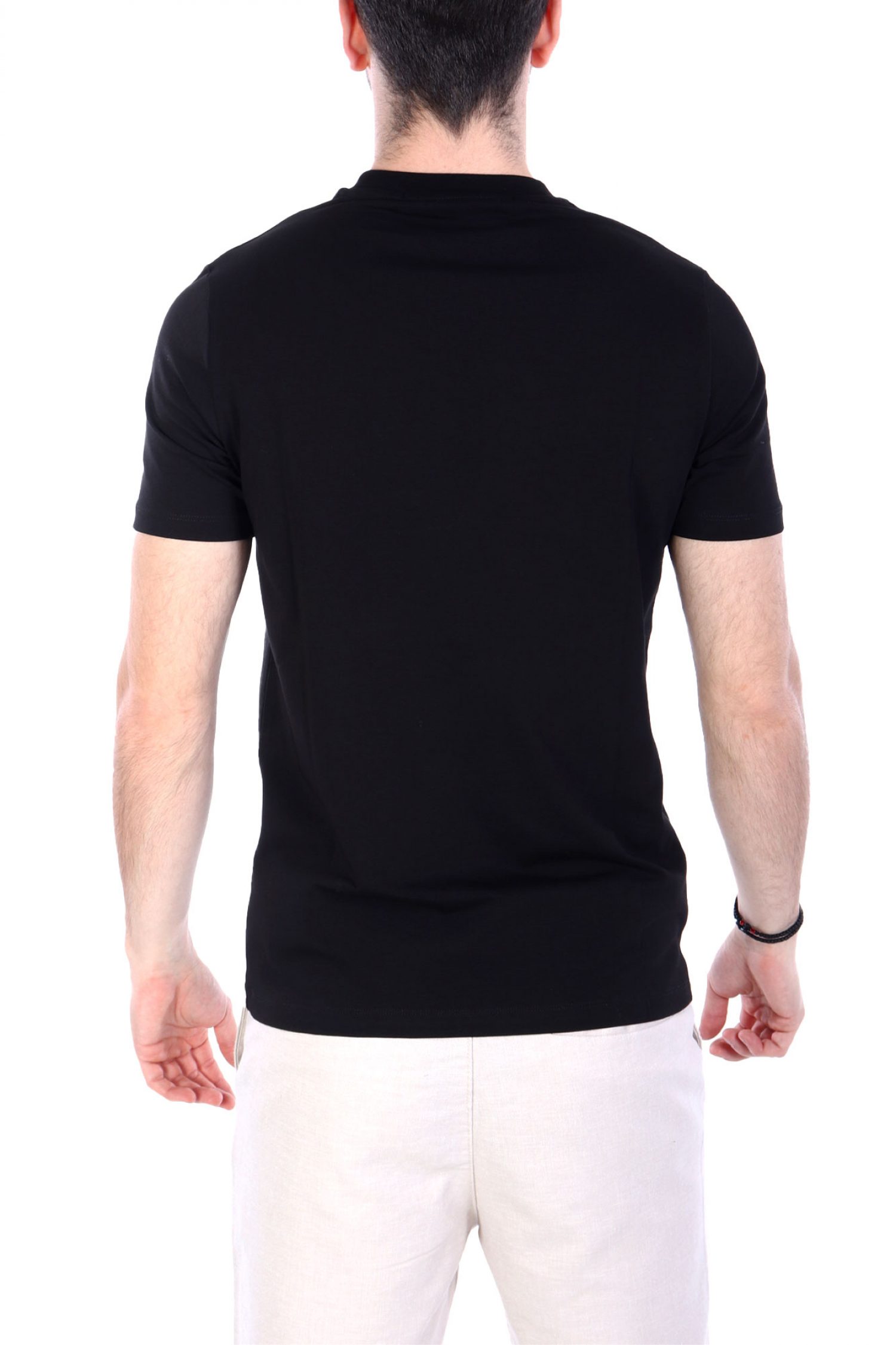 KARL LAGERFELD T-SHIRT CREW NECK BIG GOLD LOGO ΜΑΥΡΟ φωτογραφία