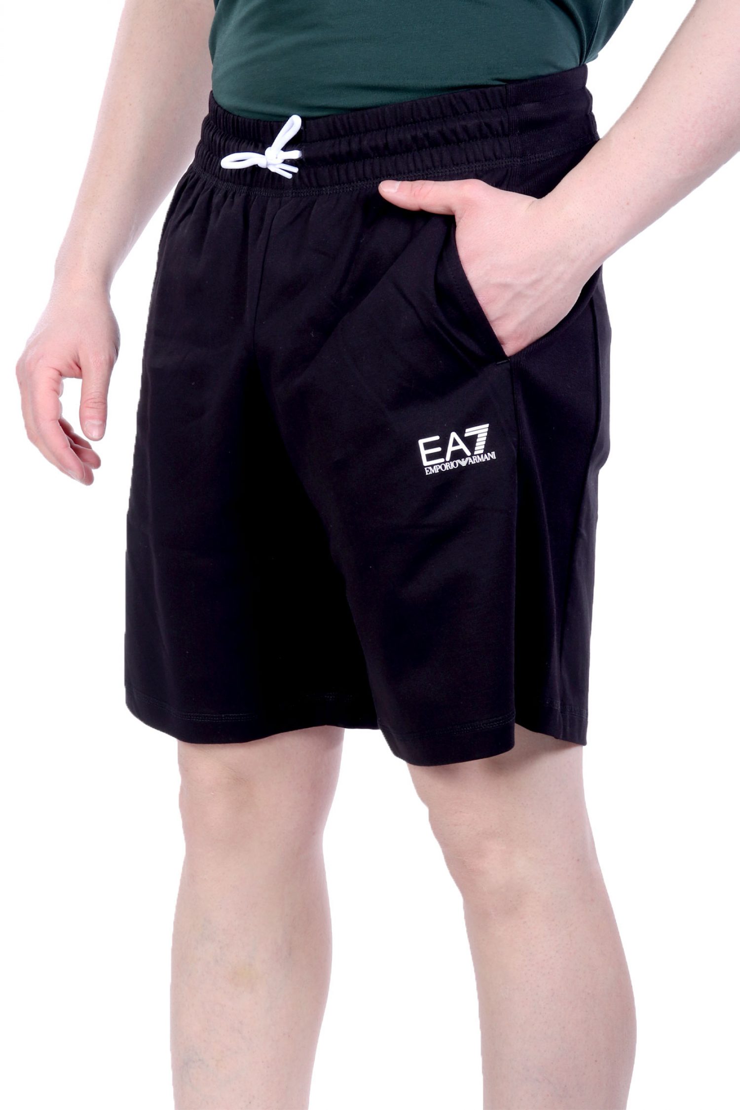 ARMANI 7 ΒΕΡΜΟΥΔΑ ΦΟΥΤΕΡ LOGO ΜΑΥΡΟ