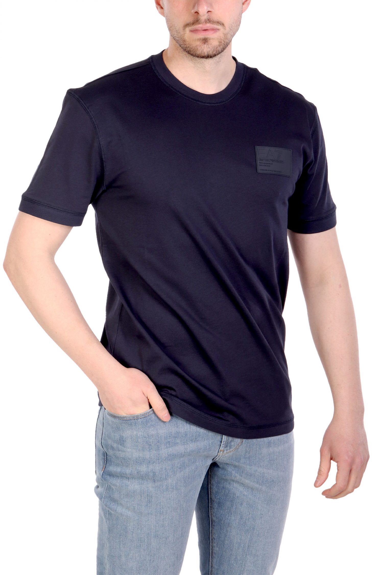 ARMANI 7 T-SHIRT LOGO ΜΠΛΕ
