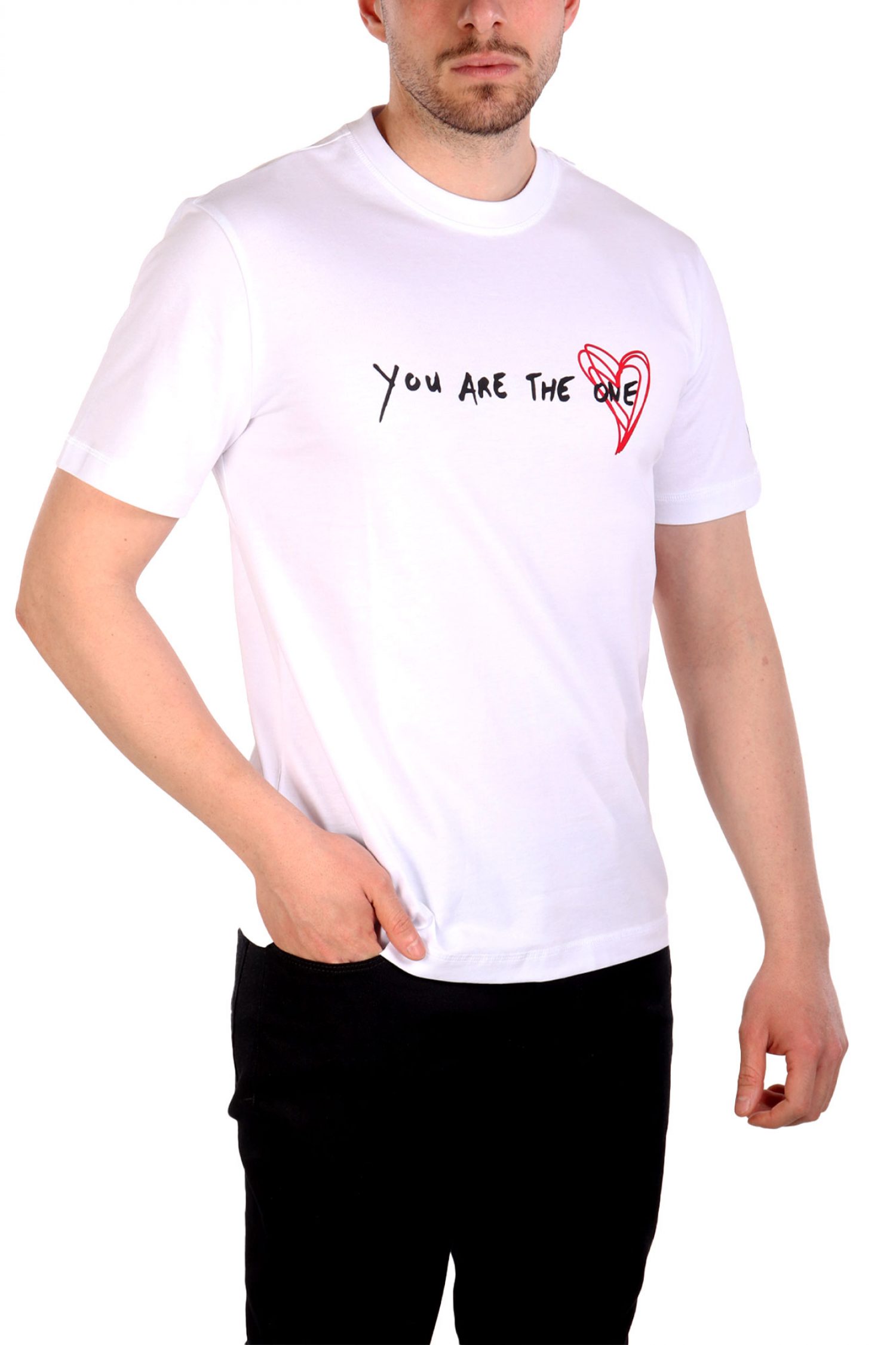 ARMANI 7 T-SHIRT LOGO HEART ΛΕΥΚΟ