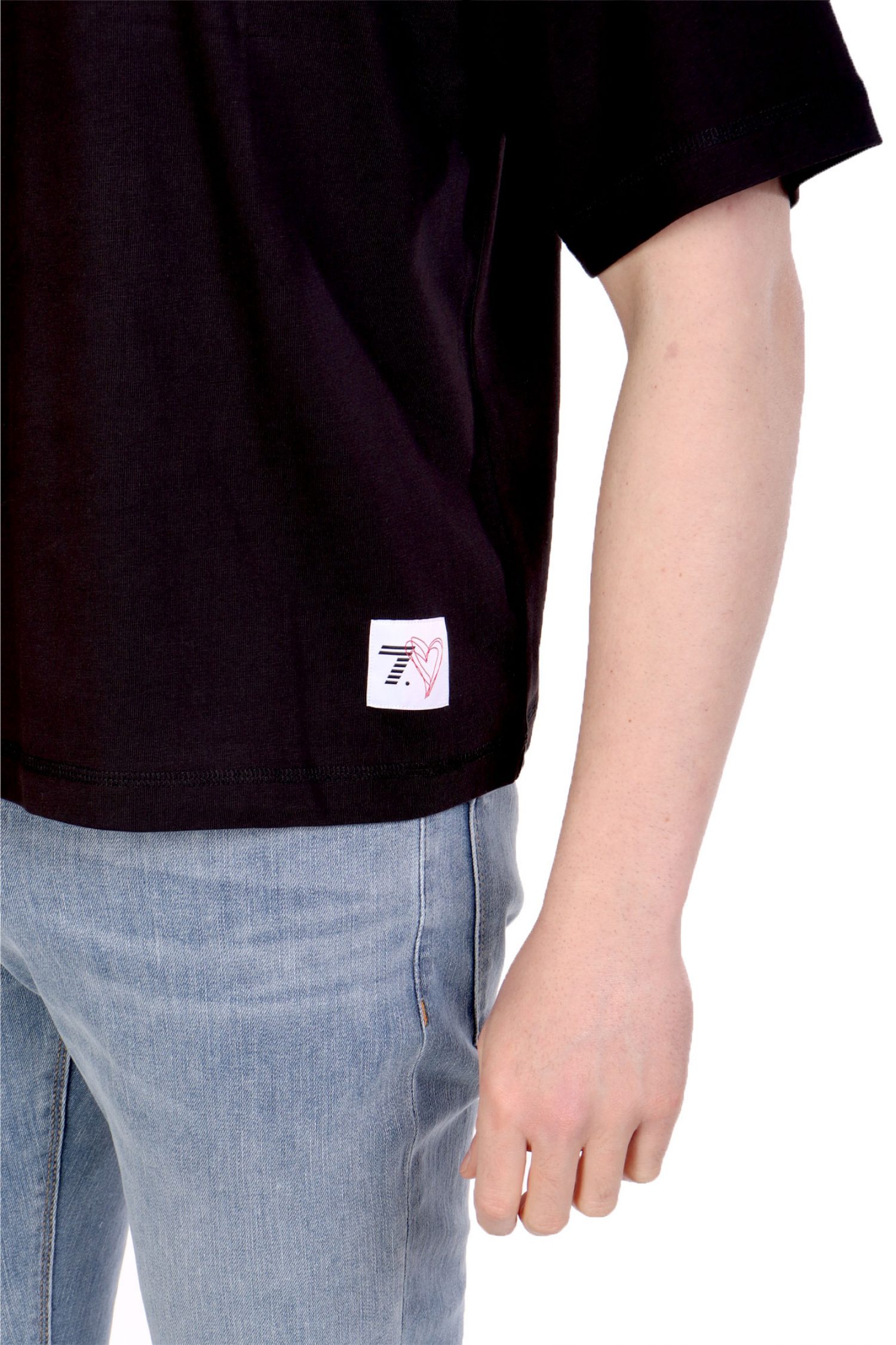 ARMANI 7 T-SHIRT LOGO ΜΑΥΡΟ