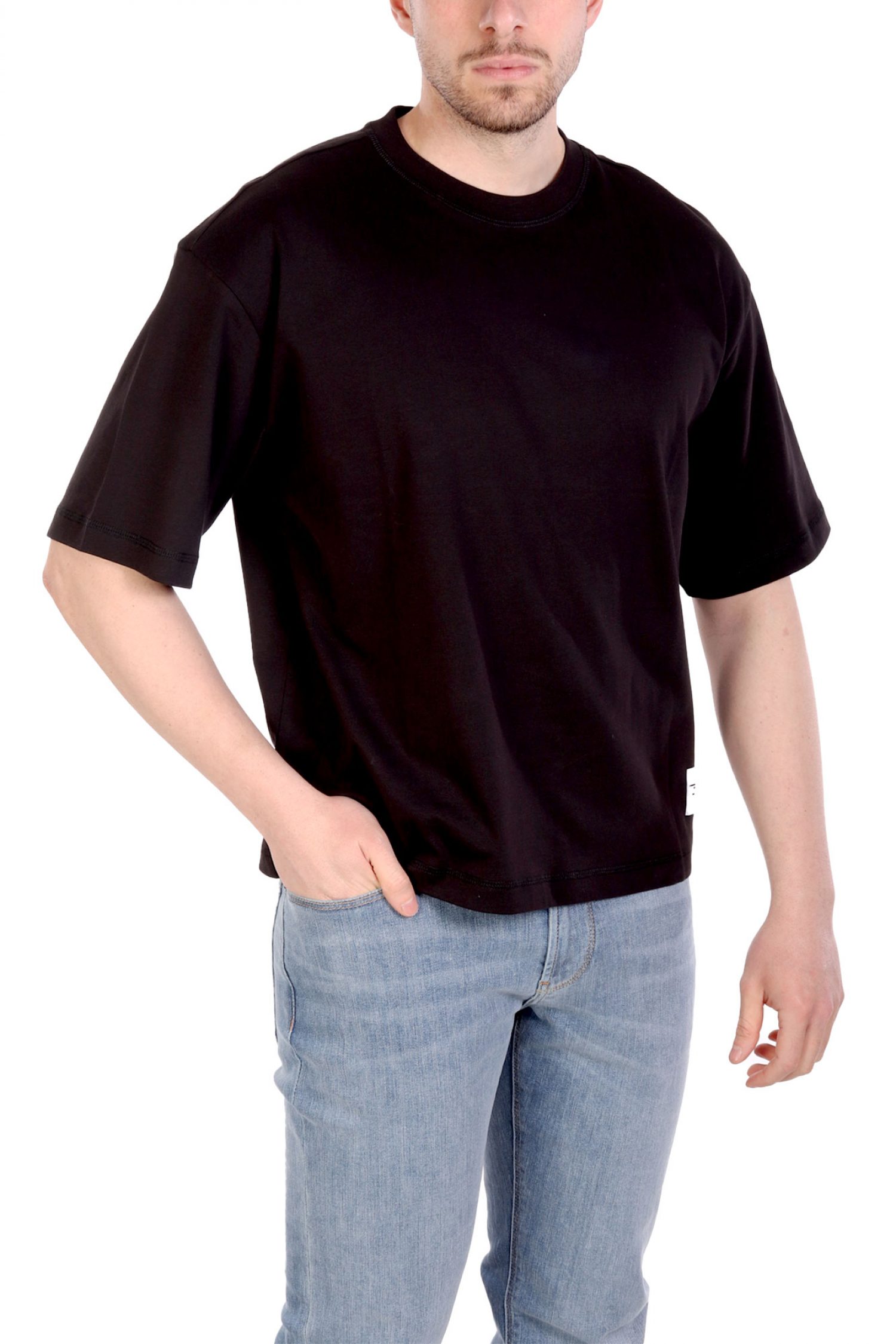 ARMANI 7 T-SHIRT LOGO ΜΑΥΡΟ