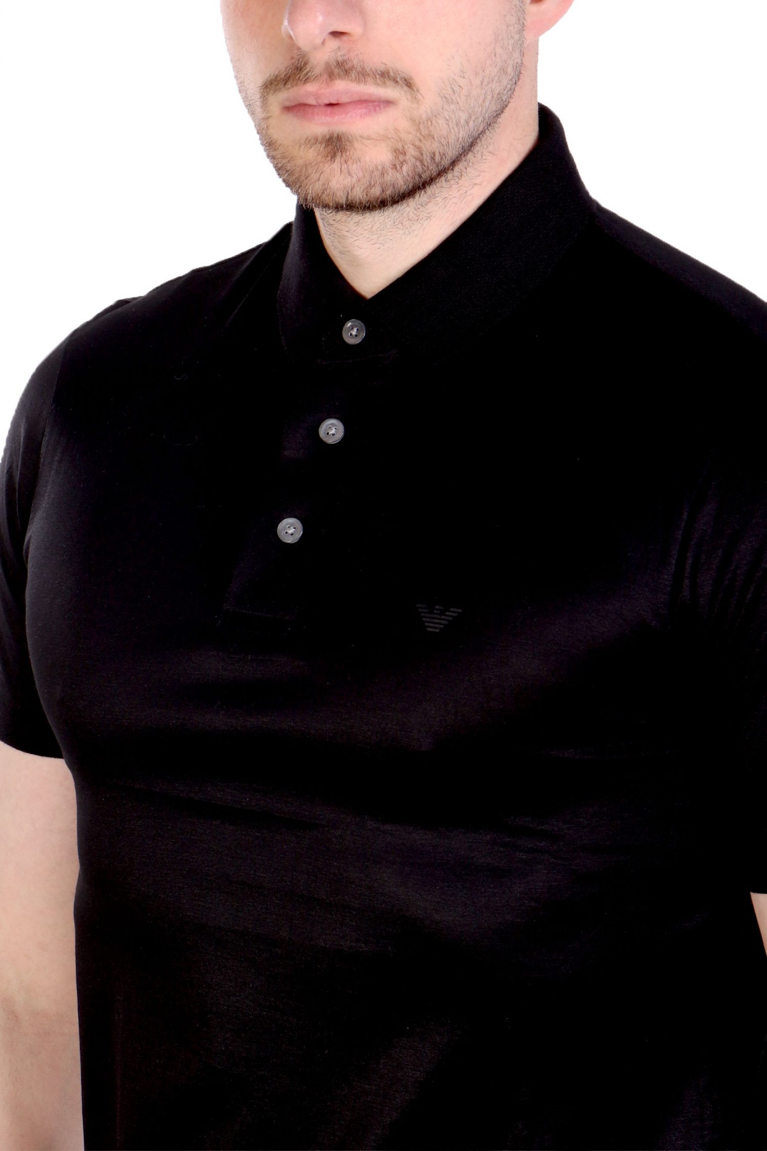 EMPORIO ARMANI POLO LOGO ΜΑΥΡΟ