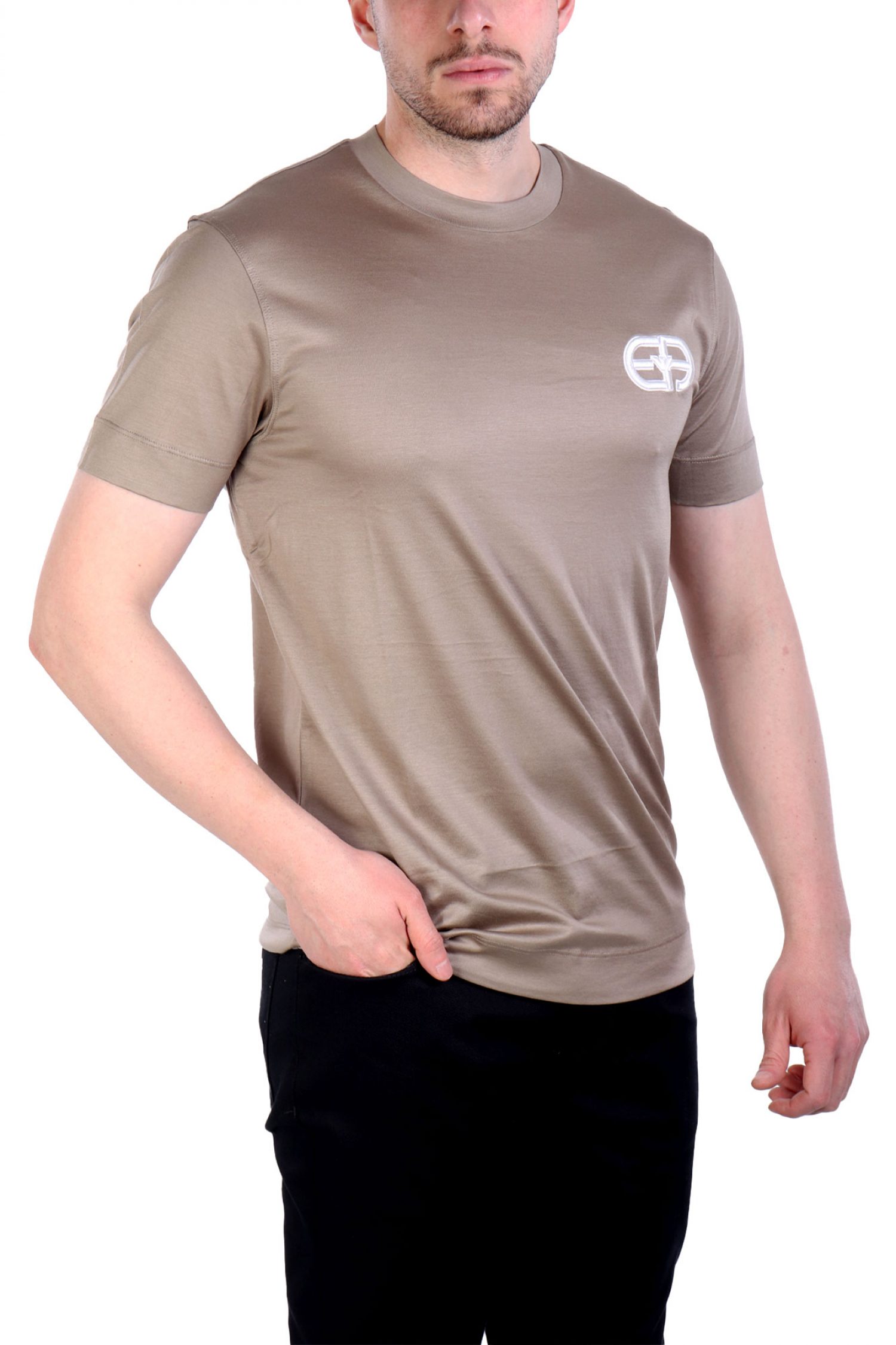 EMPORIO ARMANI T-SHIRT LOGO ΜΠΕΖ