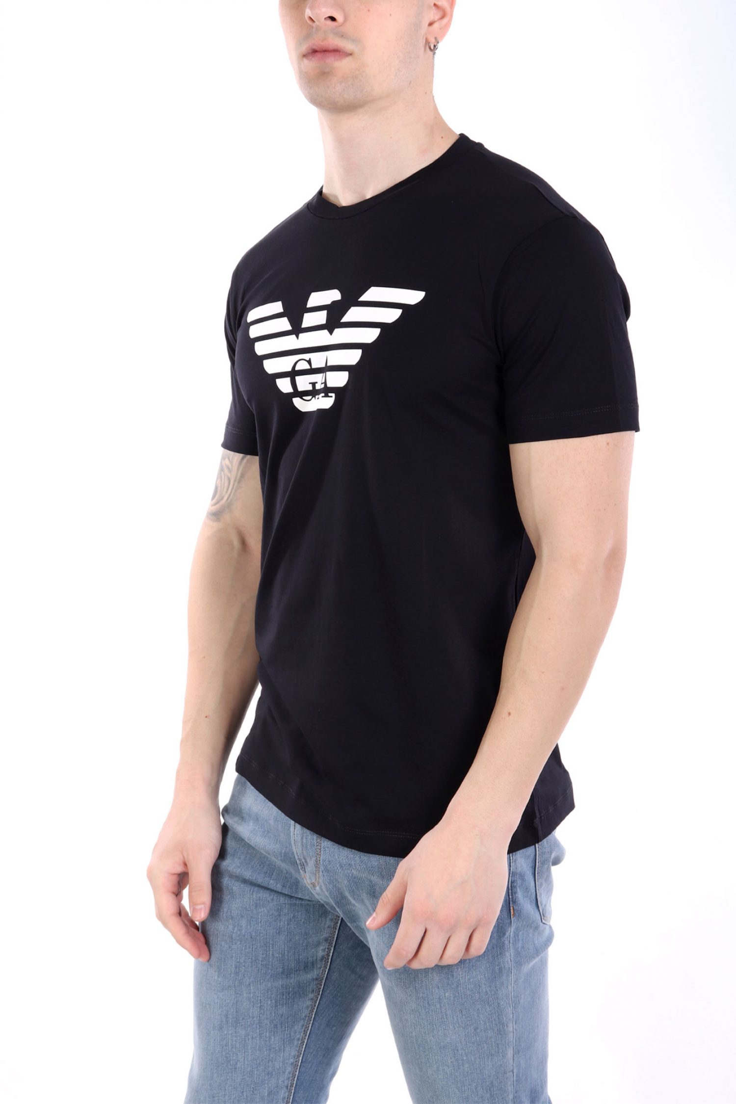 EMPORIO ARMANI T-SHIRT LOGO ΜΠΛΕ