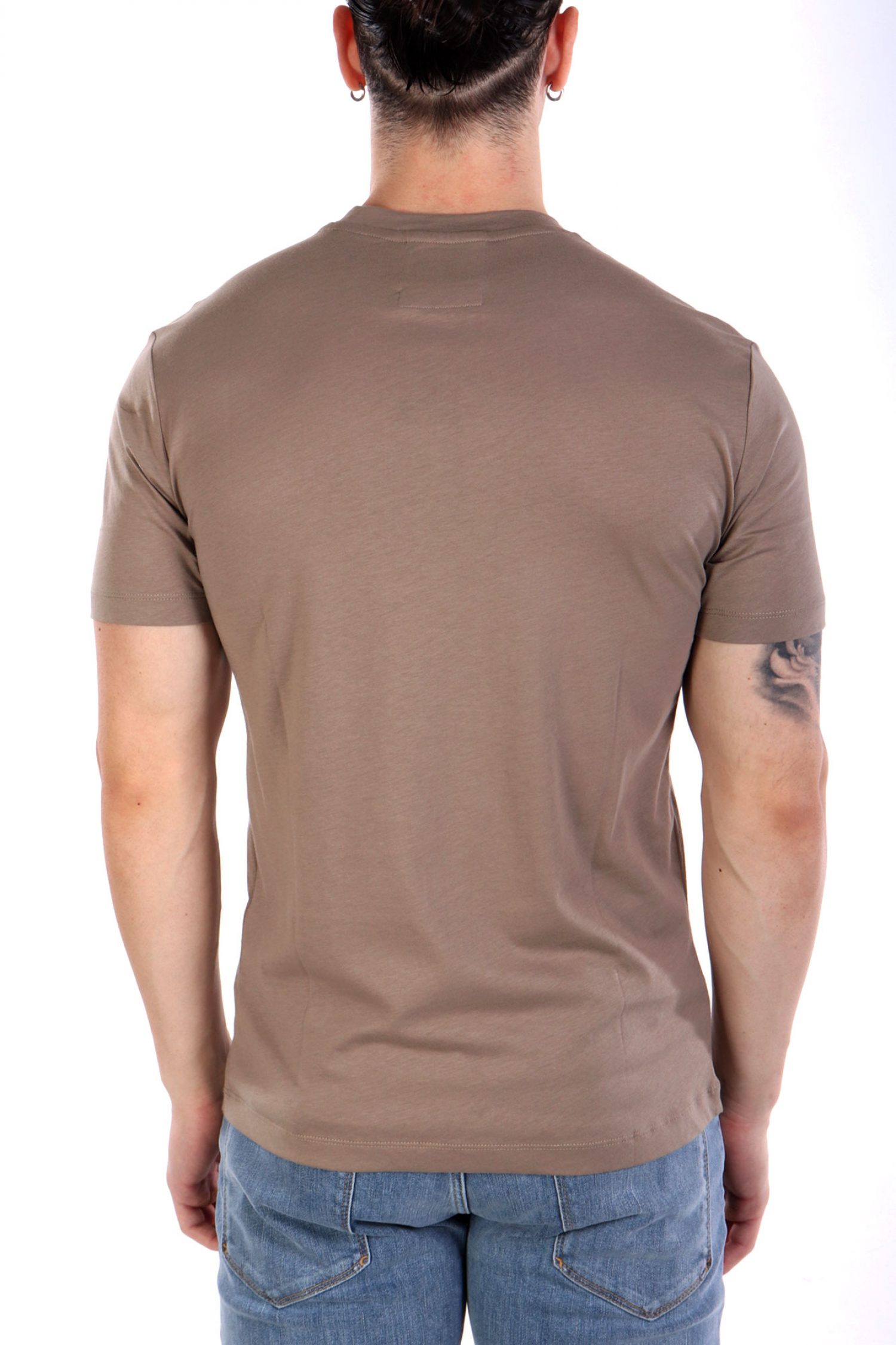 EMPORIO ARMANI T-SHIRT LOGO ΠΟΥΡΟ ΚΑΦΕ