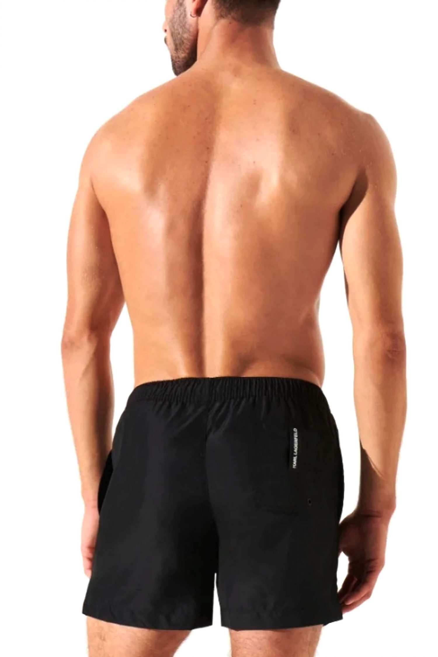 KARL LAGERFELD ΜΑΓΙΩ LOGO SHORT BOARDSHORTS ΜΑΥΡΟ