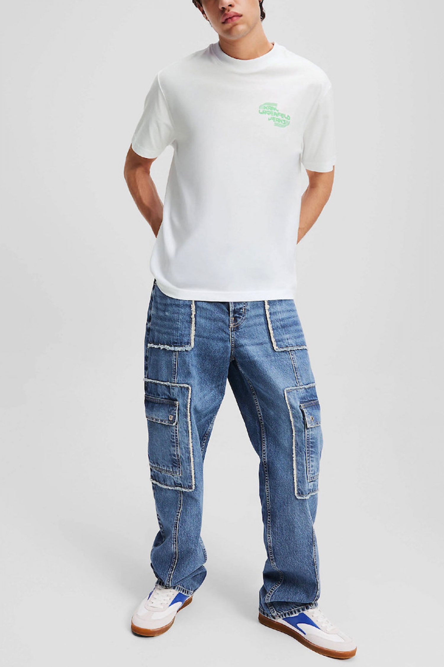 KARL LAGERFELD JEANS T-SHIRT REGULAR SPORT LOGO TEE ΛΕΥΚΟ