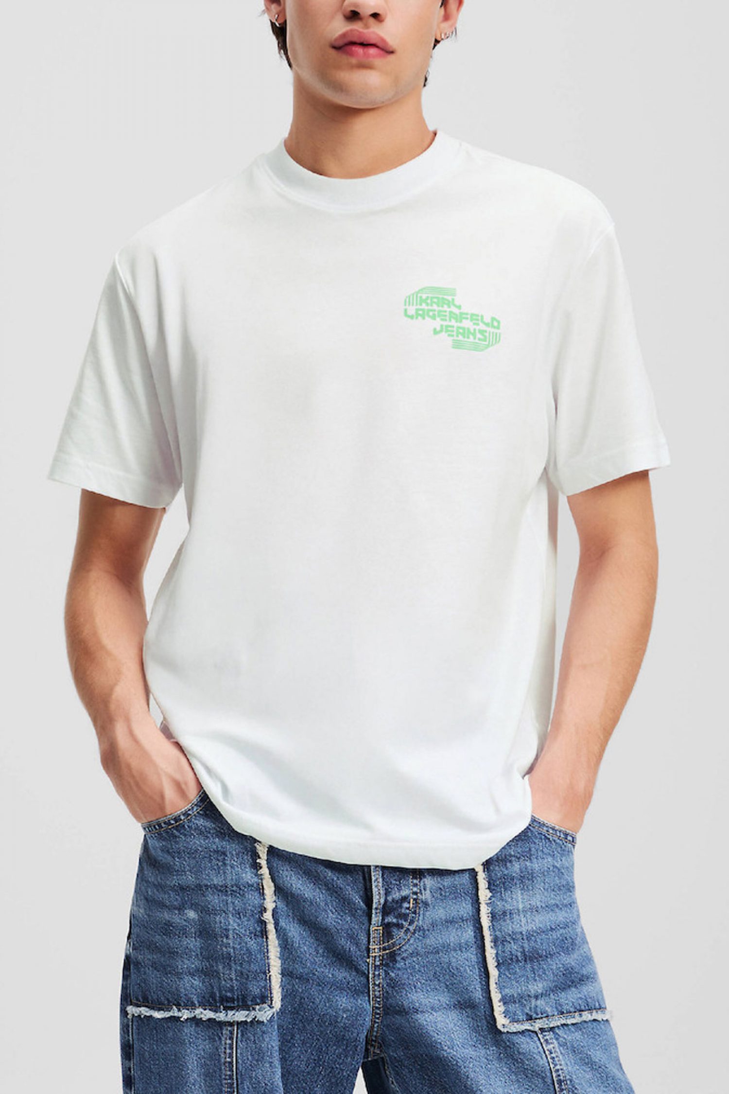 KARL LAGERFELD JEANS T-SHIRT REGULAR SPORT LOGO TEE ΛΕΥΚΟ