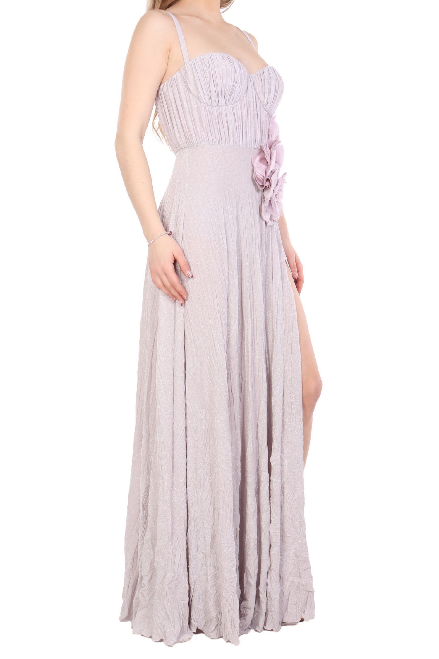 ELISABETTA FRANCHI ΦΟΡΕΜΑ MAXI ΠΛΙΣΕ ΛΙΛΑ φωτογραφία