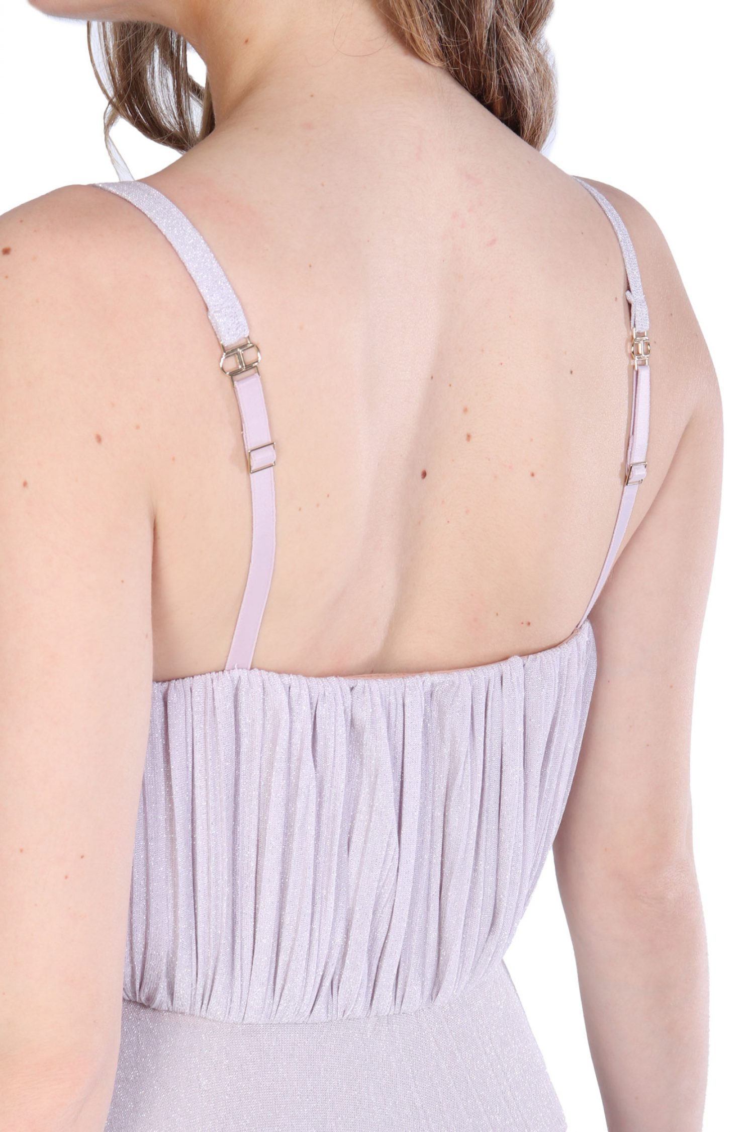 ELISABETTA FRANCHI ΦΟΡΕΜΑ MAXI ΠΛΙΣΕ ΛΙΛΑ φωτογραφία