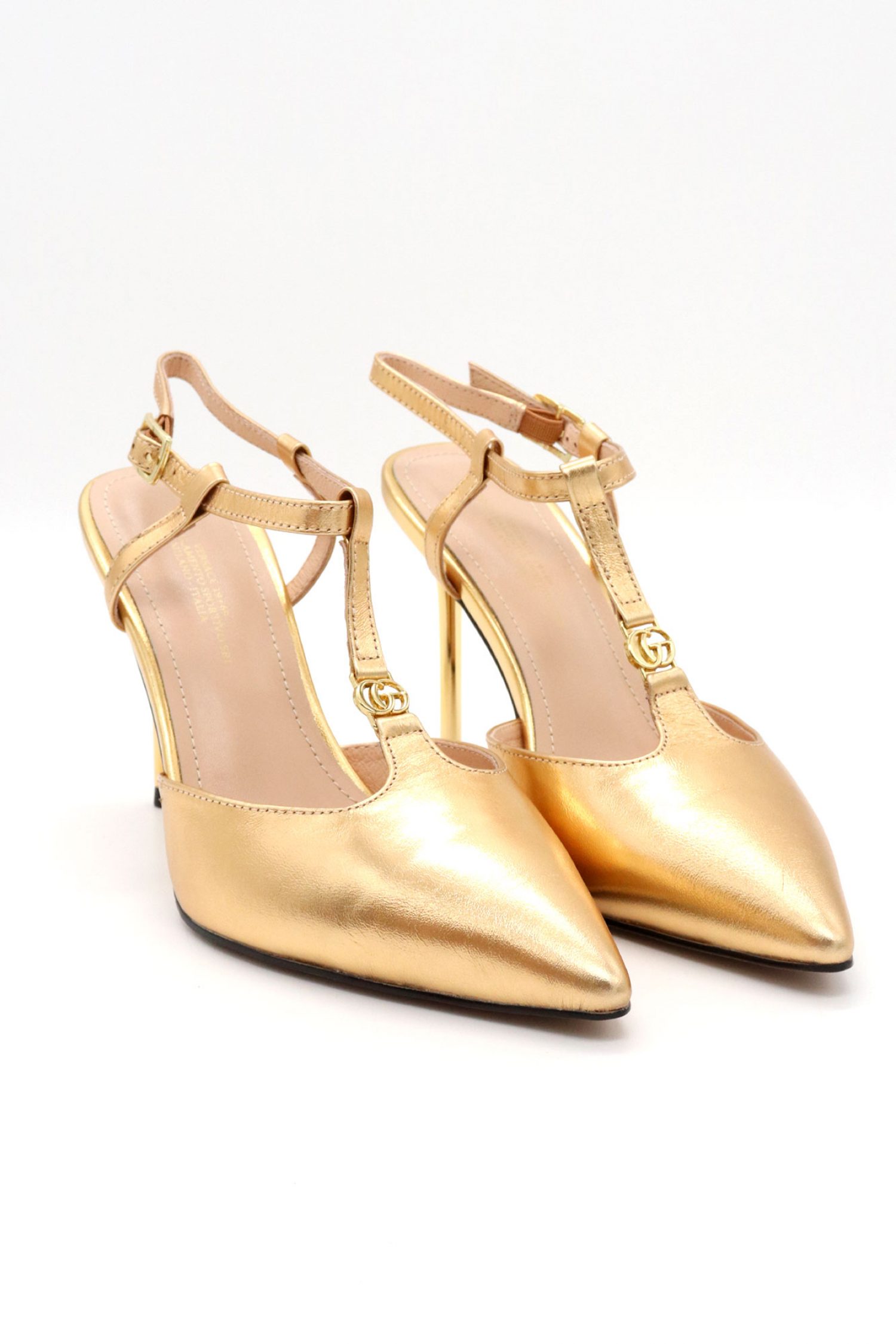 V 19.69 ΠΑΠΟΥΤΣΙΑ MULES ΛΟΥΡΑΚΙ ΧΡΥΣΟ