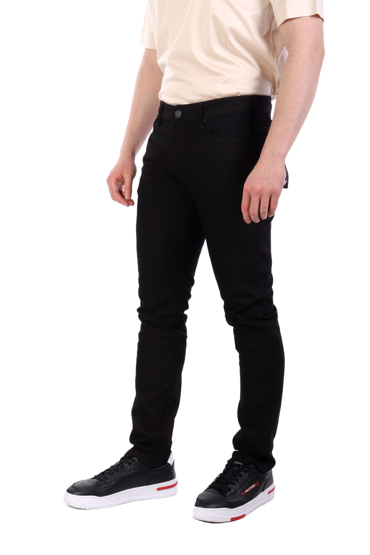 EMPORIO ARMANI ΠΑΝΤΕΛΟΝΙ 5ΤΣΕΠΟ ΜΙΚΡΟΣΧΕΔΙΟ J06 SLIM FIT ΜΑΥΡΟ