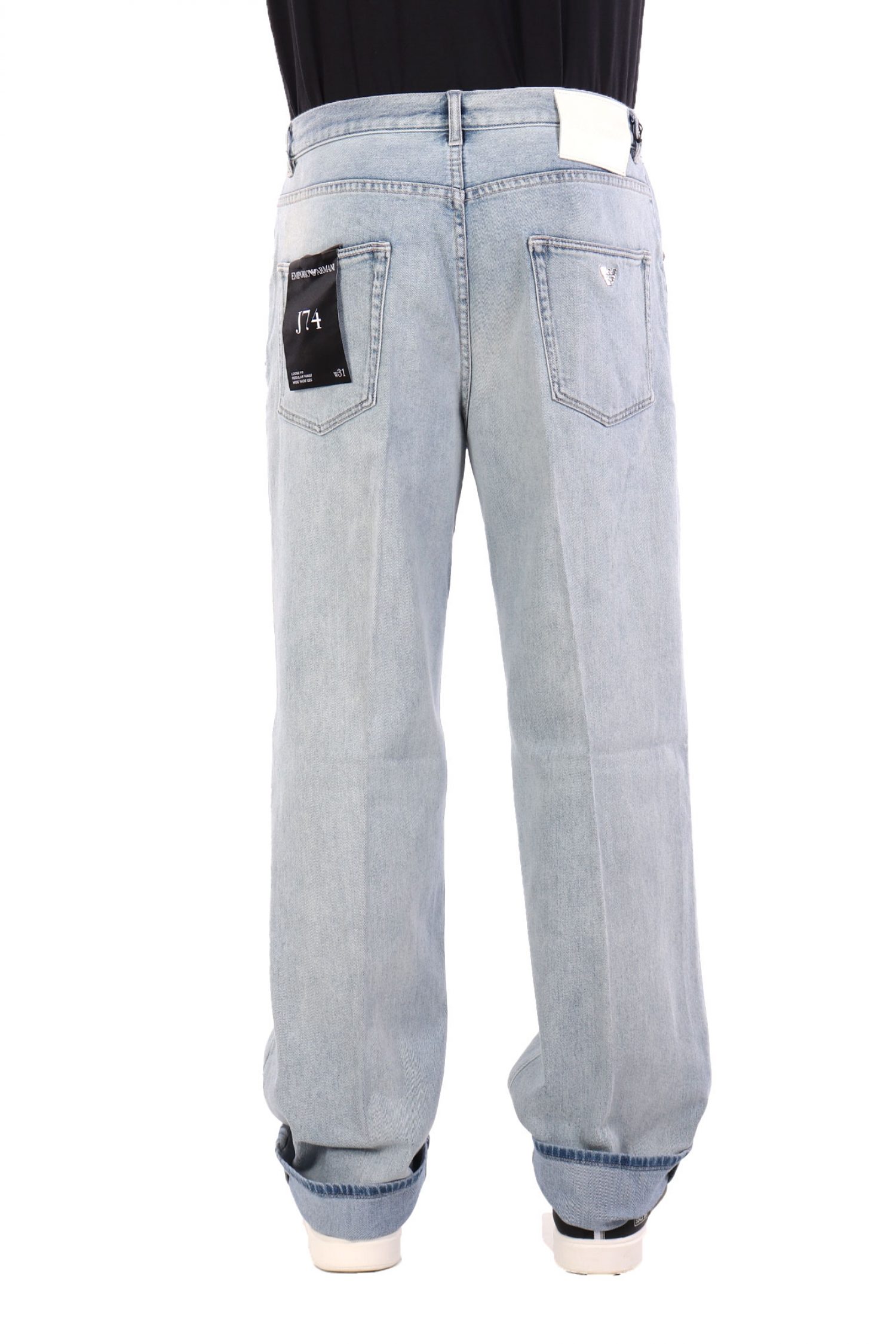 EMPORIO ARMANI ΠΑΝΤΕΛΟΝΙ JEANS J74 LOOSE FIT REGULAR WAIST MIDE WIDW LEG ΓΑΛΑΖΙΟ φωτογραφία