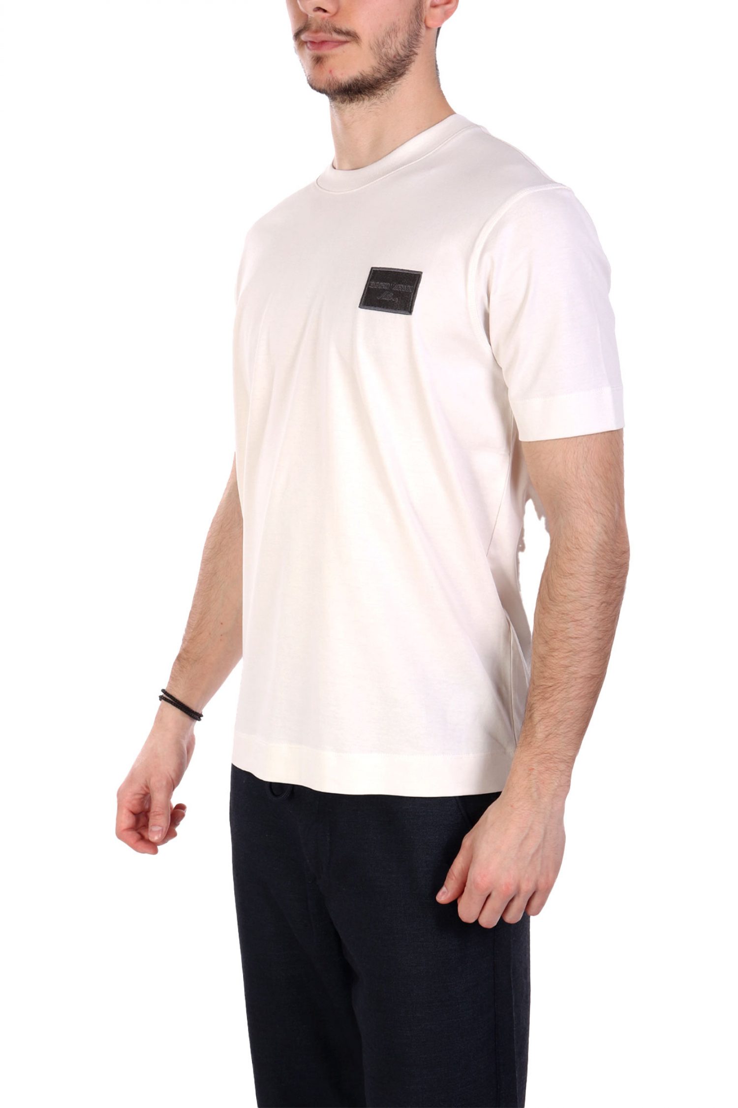 EMPORIO ARMANI T-SHIRT LOGO MILANO ΥΠΟΛΕΥΚΟ