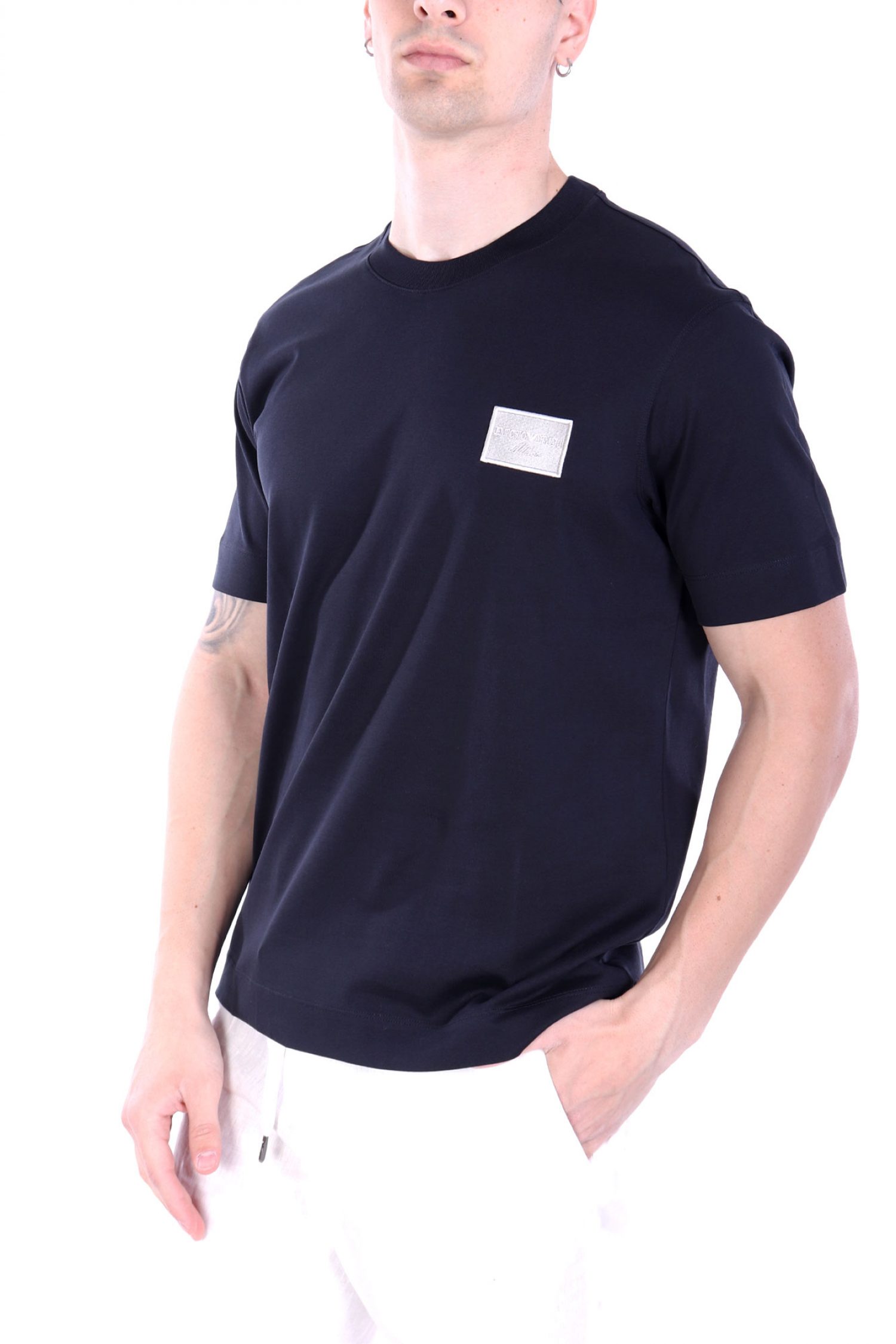 EMPORIO ARMANI T-SHIRT LOGO MILANO ΜΠΛΕ