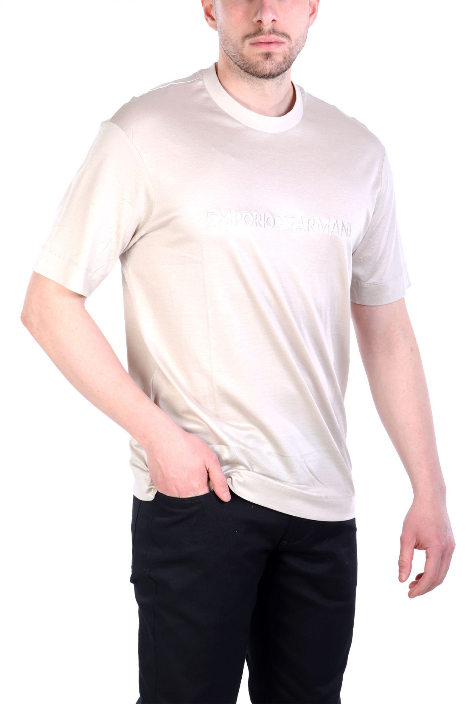 EMPORIO ARMANI T-SHIRT LOGO ΜΠΕΖ