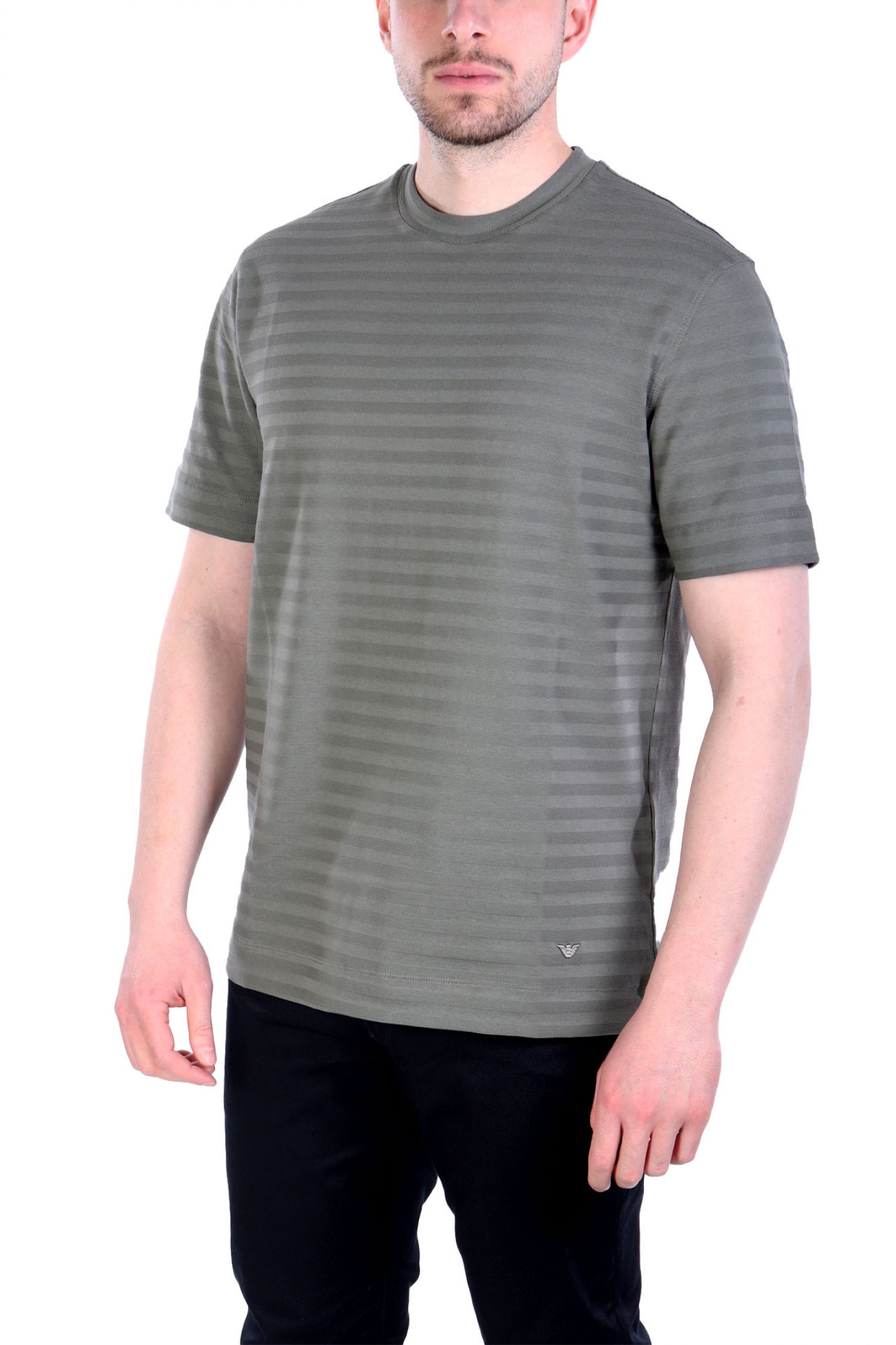 EMPORIO ARMANI T-SHIRT ΡΙΓΕ ΧΑΚΙ