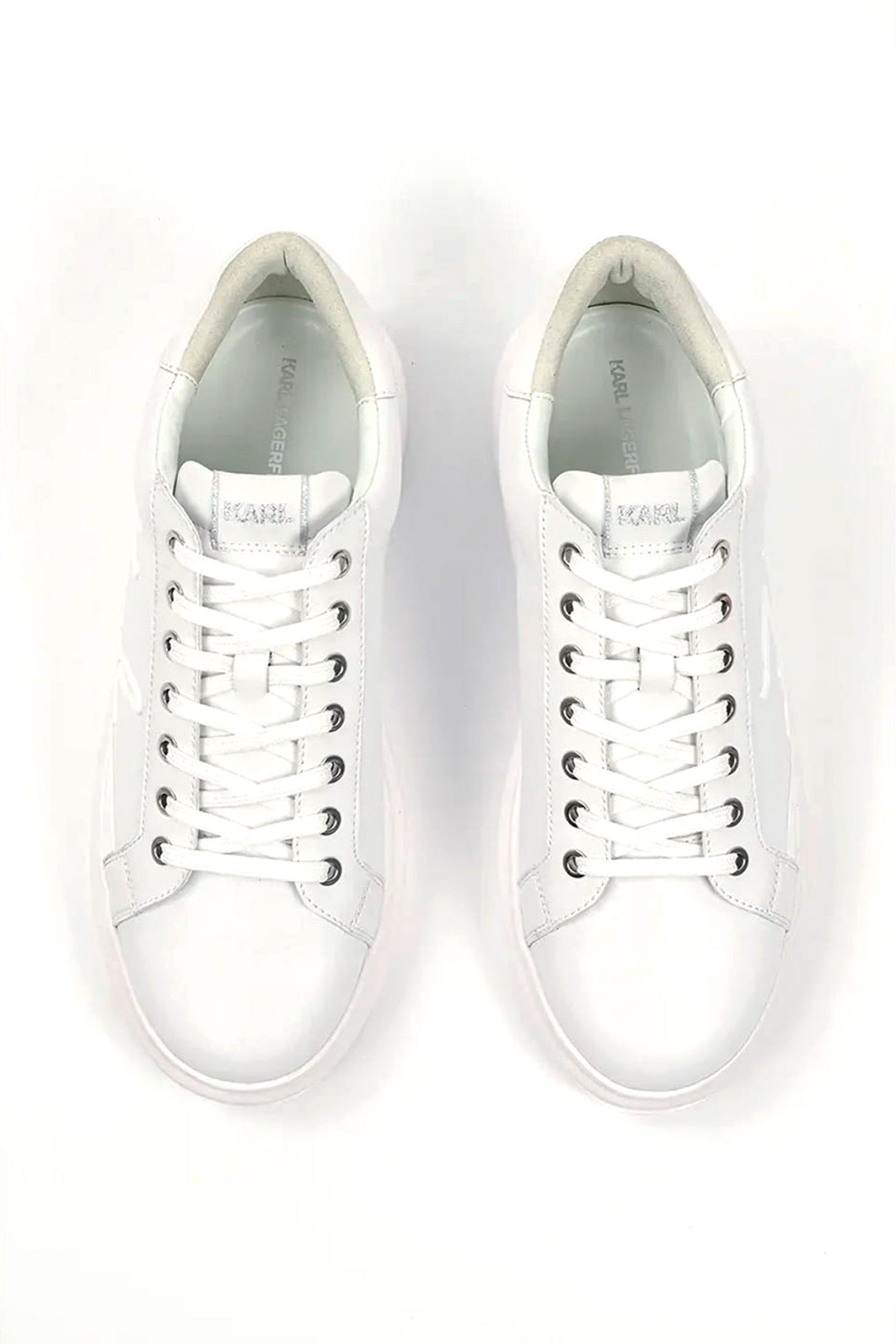 KARL LAGERFELD ΠΑΠΟΥΤΣΙΑ SNEAKERS KAPRI MENS KARL SIGNIA SHINE ΛΕΥΚΟ