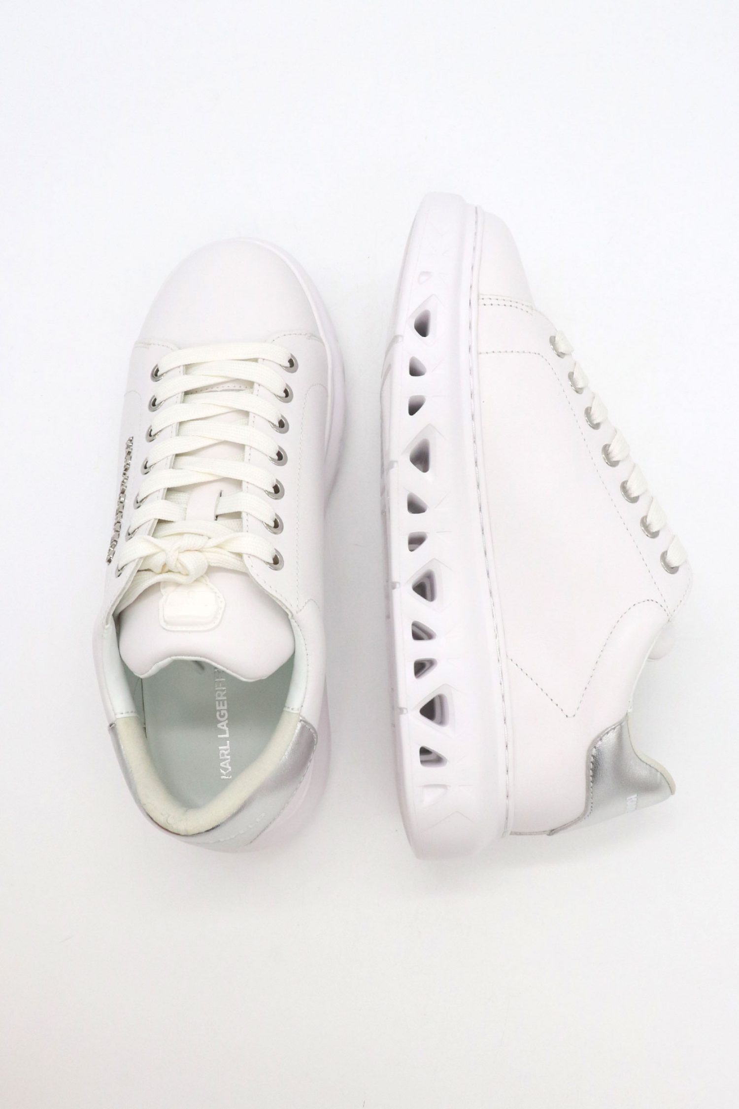 KARL LAGERFELD ΠΑΠΟΥΤΣΙΑ SNEAKERS KAPKITE LACE ΛΕΥΚΟ φωτογραφία