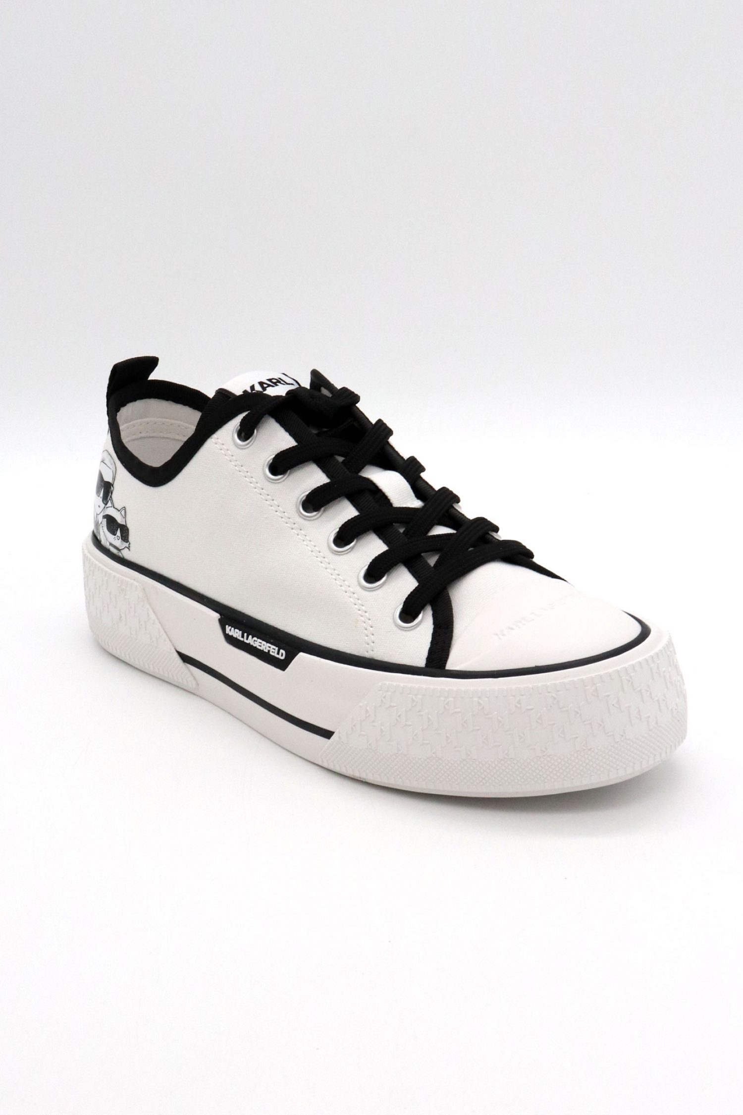 KARL LAGERFELD ΠΑΠΟΥΤΣΙΑ SNEAKERS KAMPUS MAX III TWIN KAMBAΣ LOGO ΛΕΥΚΟ