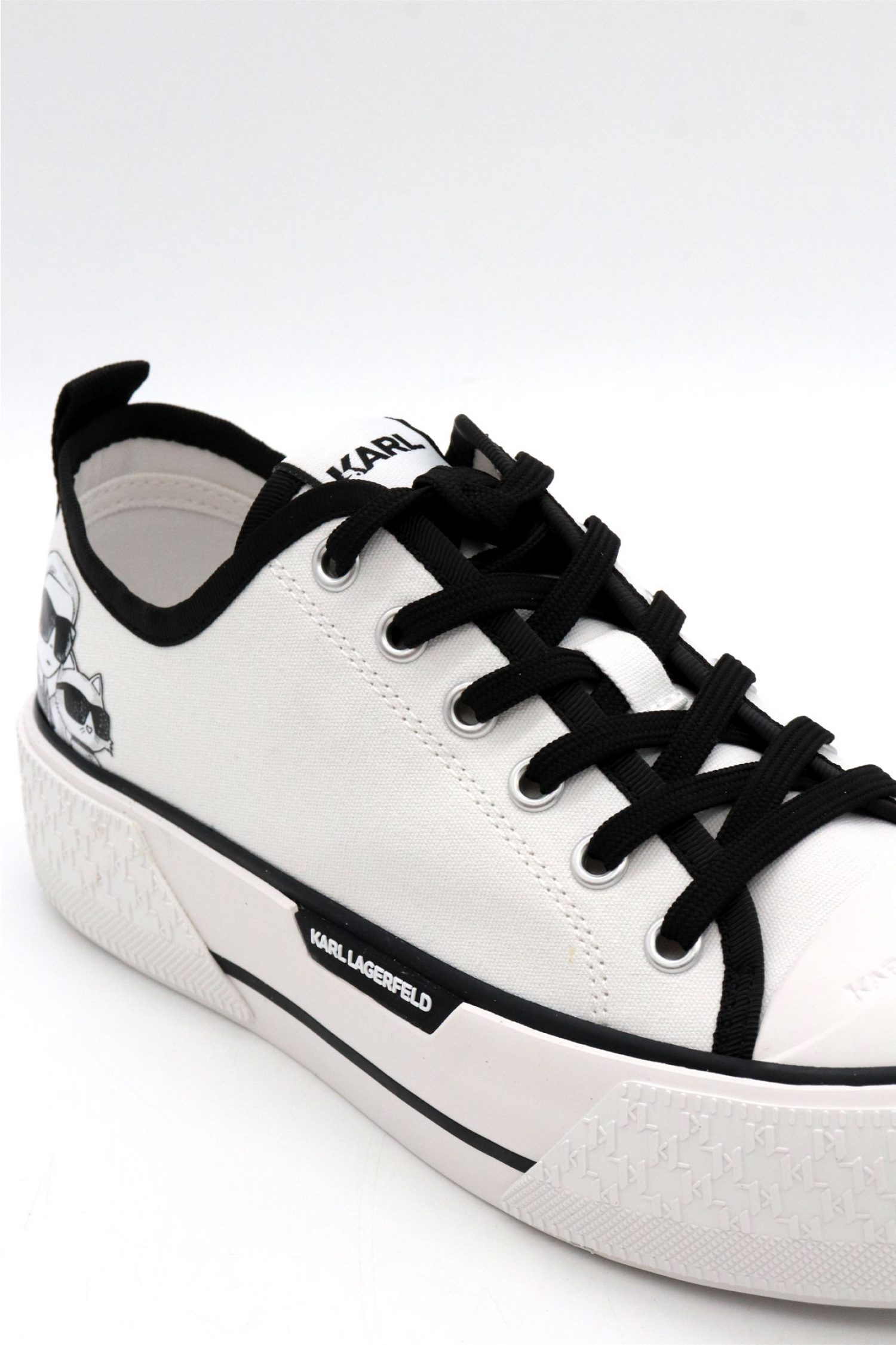 KARL LAGERFELD ΠΑΠΟΥΤΣΙΑ SNEAKERS KAMPUS MAX III TWIN KAMBAΣ LOGO ΛΕΥΚΟ