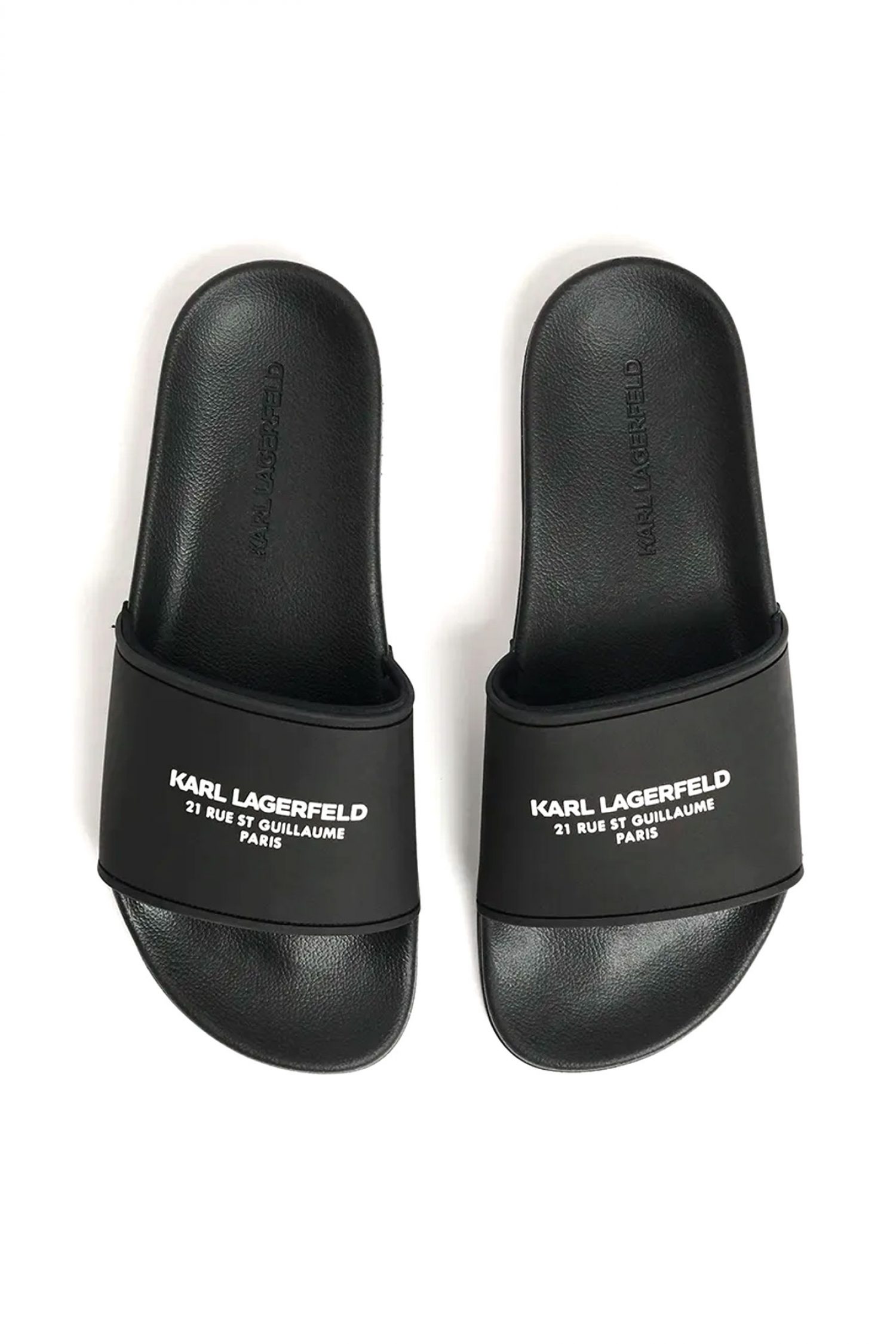 KARL LAGERFELD ΠΑΝΤΟΦΛΕΣ KONDO RSG LOGO SLIDE ΜΑΥΡΟ