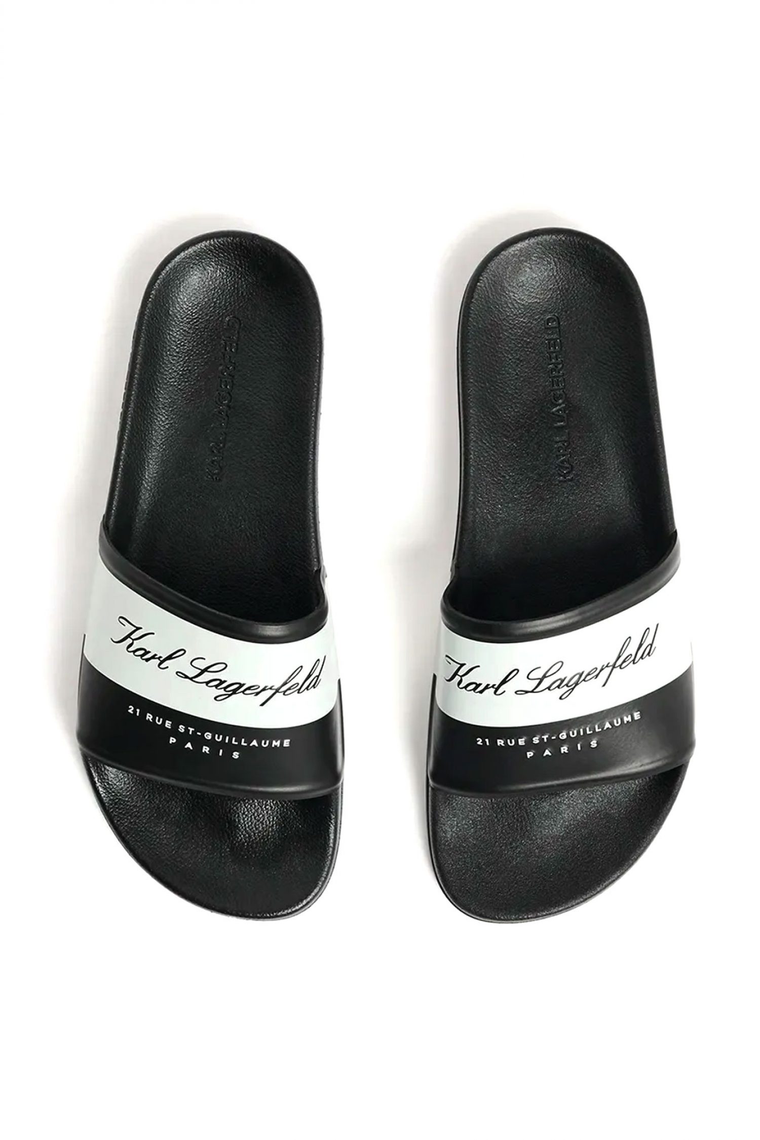 KARL LAGERFELD ΠΑΝΤΟΦΛΕΣ KONDO HOTEL KARL SLIDE ΜΑΥΡΟ-ΛΕΥΚΟ