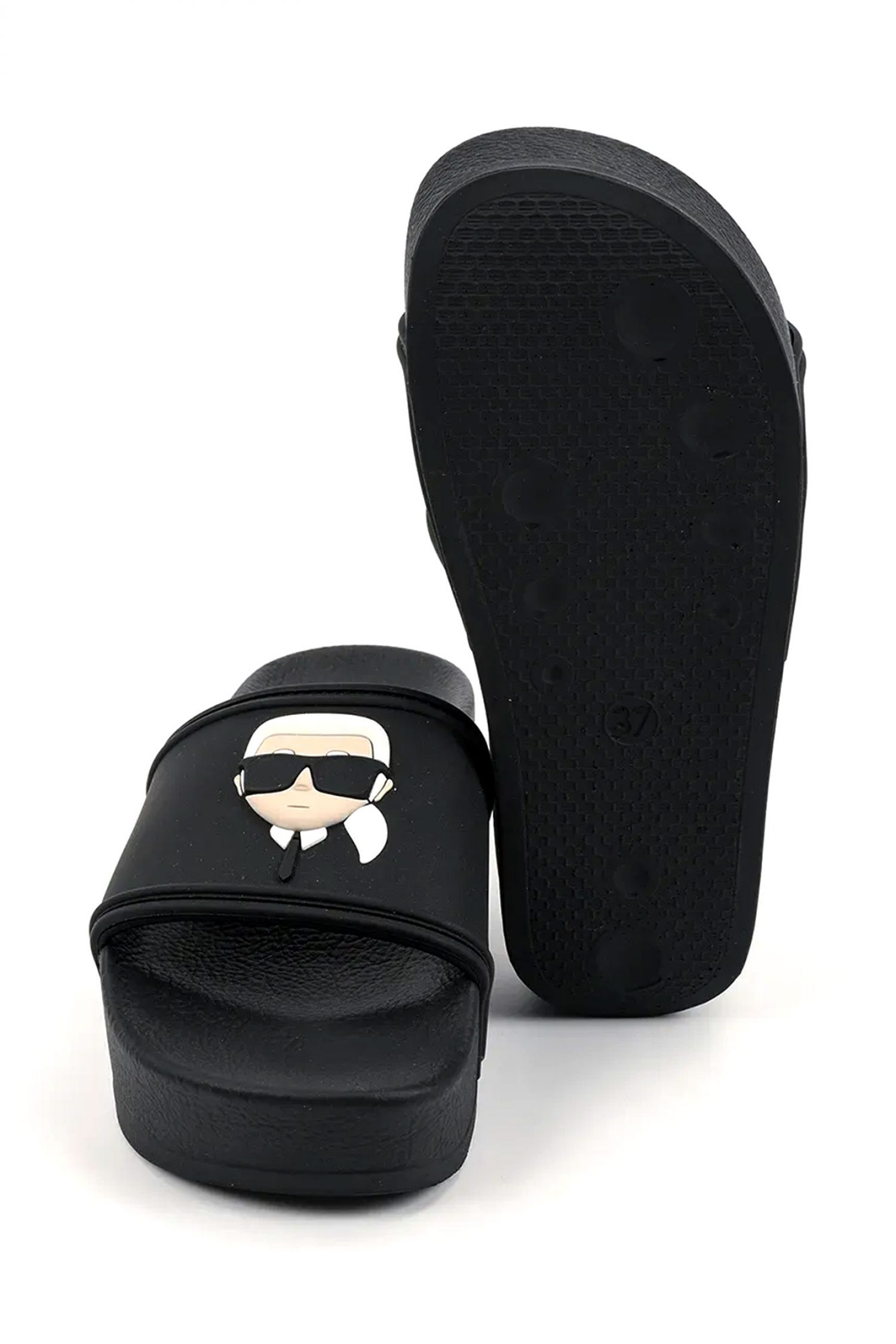 KARL LAGERFELD ΠΑΠΟΥΤΣΙΑ ΠΑΝΤΟΦΛΕΣ KONDO MAXI LOGO MAYΡΟ