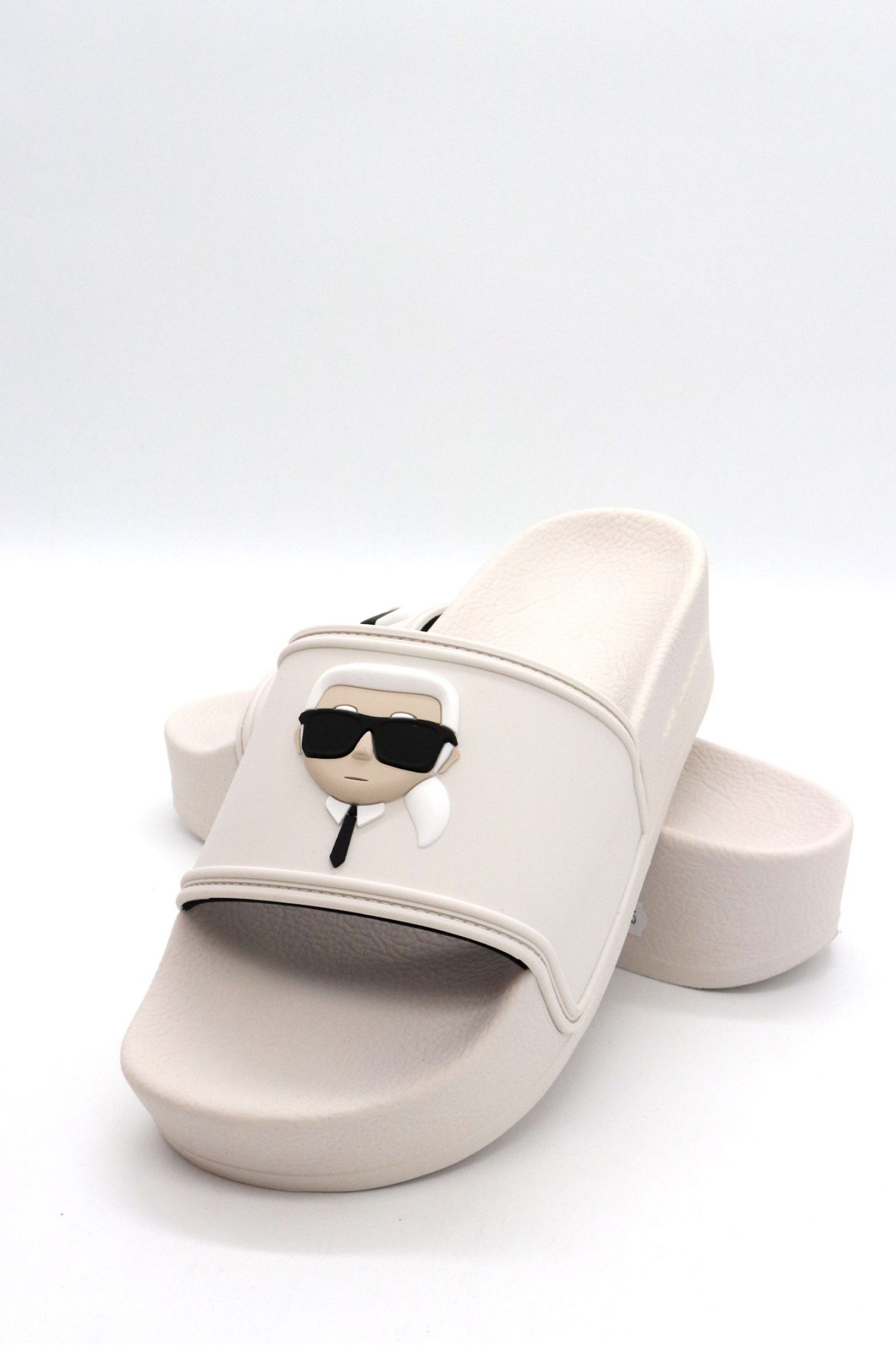 KARL LAGERFELD ΠΑΠΟΥΤΣΙΑ ΠΑΝΤΟΦΛΕΣ KONDO MAXI LOGO ΥΠΟΛΕΥΚΟ φωτογραφία