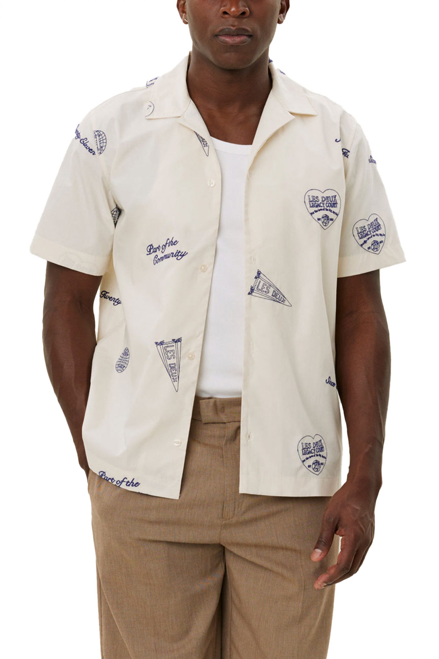 LES DEUX ΠΟΥΚΑΜΙΣΟ HENDRIX AOEE SS LOGO ΕΚΡΟΥ