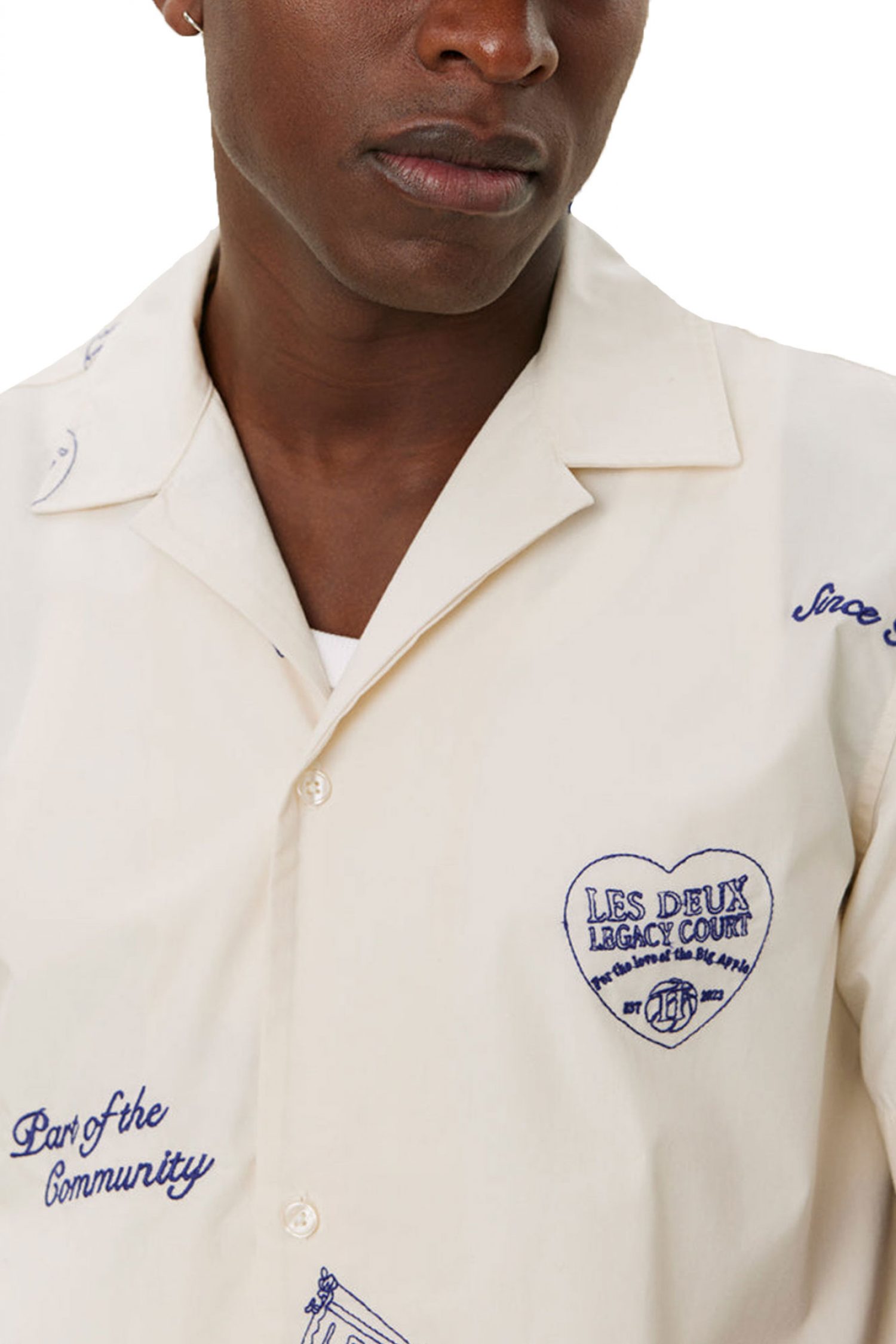 LES DEUX ΠΟΥΚΑΜΙΣΟ HENDRIX AOEE SS LOGO ΕΚΡΟΥ φωτογραφία